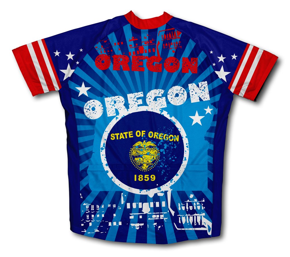 Men's Oregon Short Sleeve Cycling Jersey - Breathable & Moisture-Wicking Bike Shirt for Road & Mountain Biking | Perfect for Summer Rides & Outdoor Sports