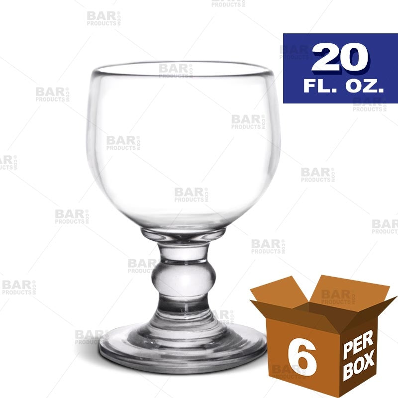 BarConic® Schooner 20 oz Beer Glasses - Set of 6 - Premium Pub Style Drinking Glasses for Beer, Ale, Lager - Perfect for Home Bars, Parties, and Restaurants