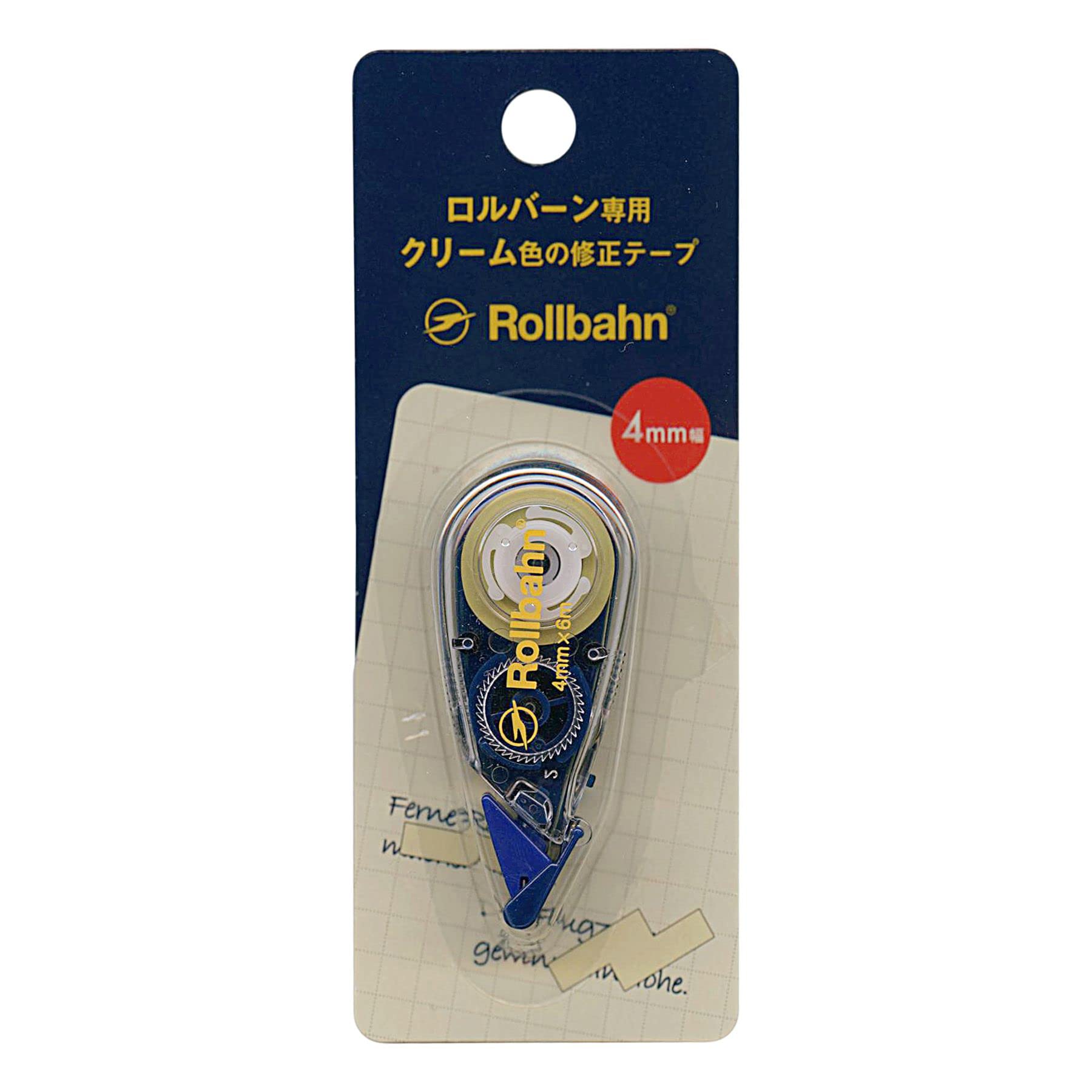 Delfonics Rollbahn Correction Tape for Notebooks - Dark Blue | Self-Adhesive White-Out Tape for Journals, Planners & Office Use