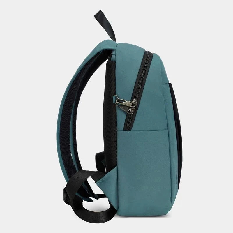 Travelon The Voyages Anti-Theft Small Backpack with XL Water Bottle Pocket - Secure Travel Daypack for Commuting, Hiking & Urban Exploration