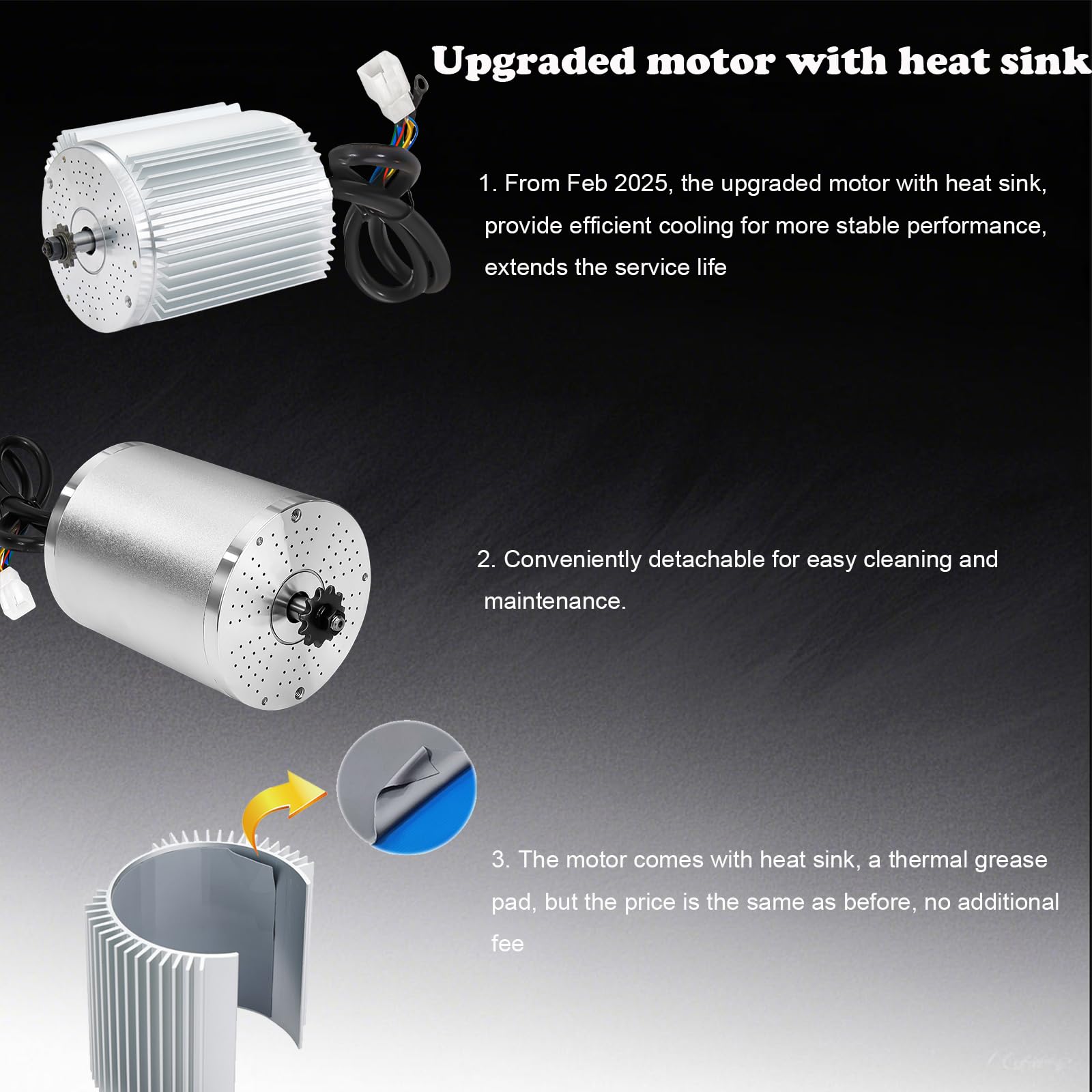 3000W 72V Brushless DC Motor Kit with 50A High Power Controller - Perfect for Electric Scooters, Go Karts & DIY EV Projects