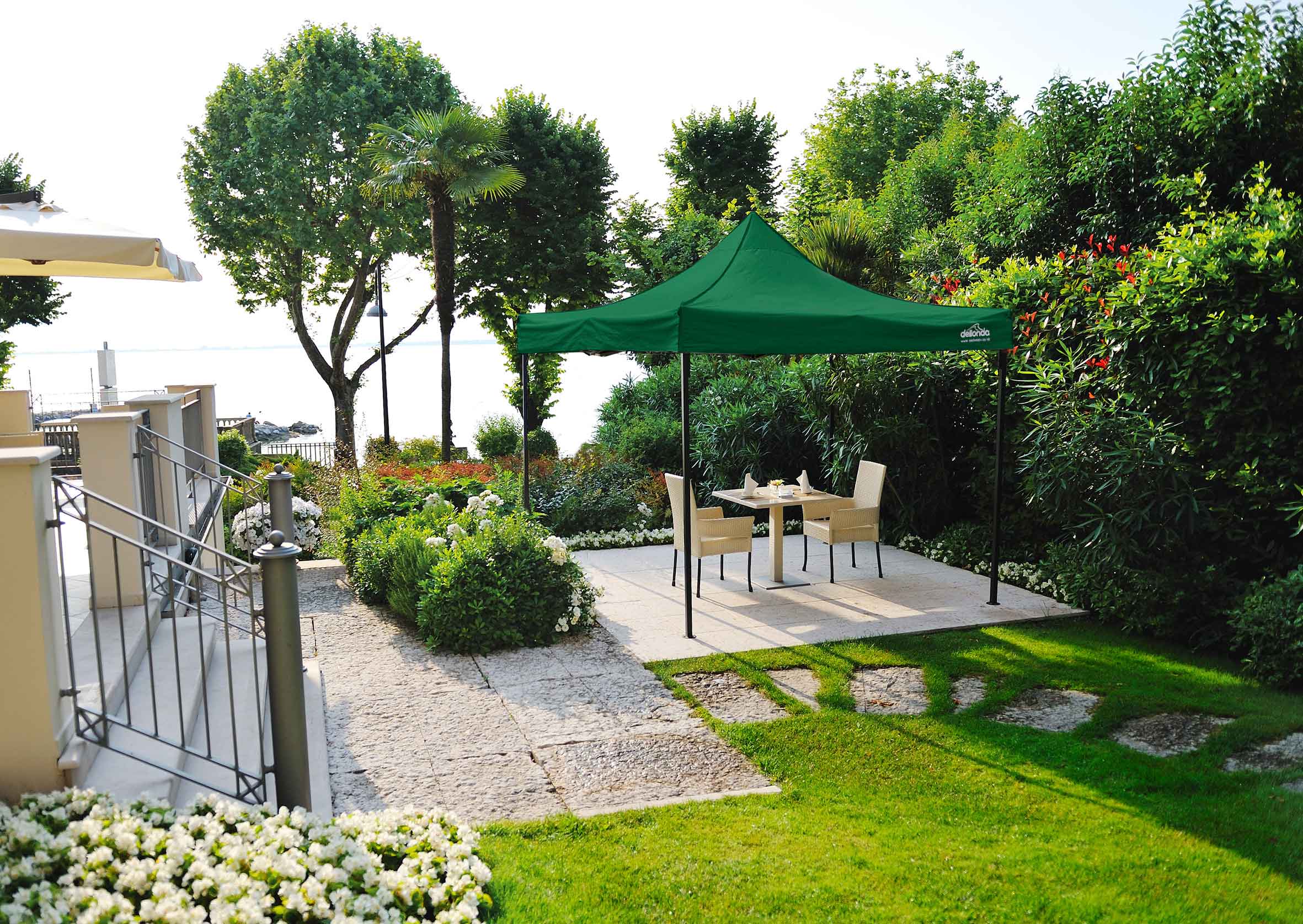 Premium 2x2m Pop Up Gazebo with Water Resistant Canopy - Includes Carry Bag, Stakes & Weight Bags - Dark Green (DG128) - Perfect for Backyard BBQs, Camping Trips and Outdoor Events