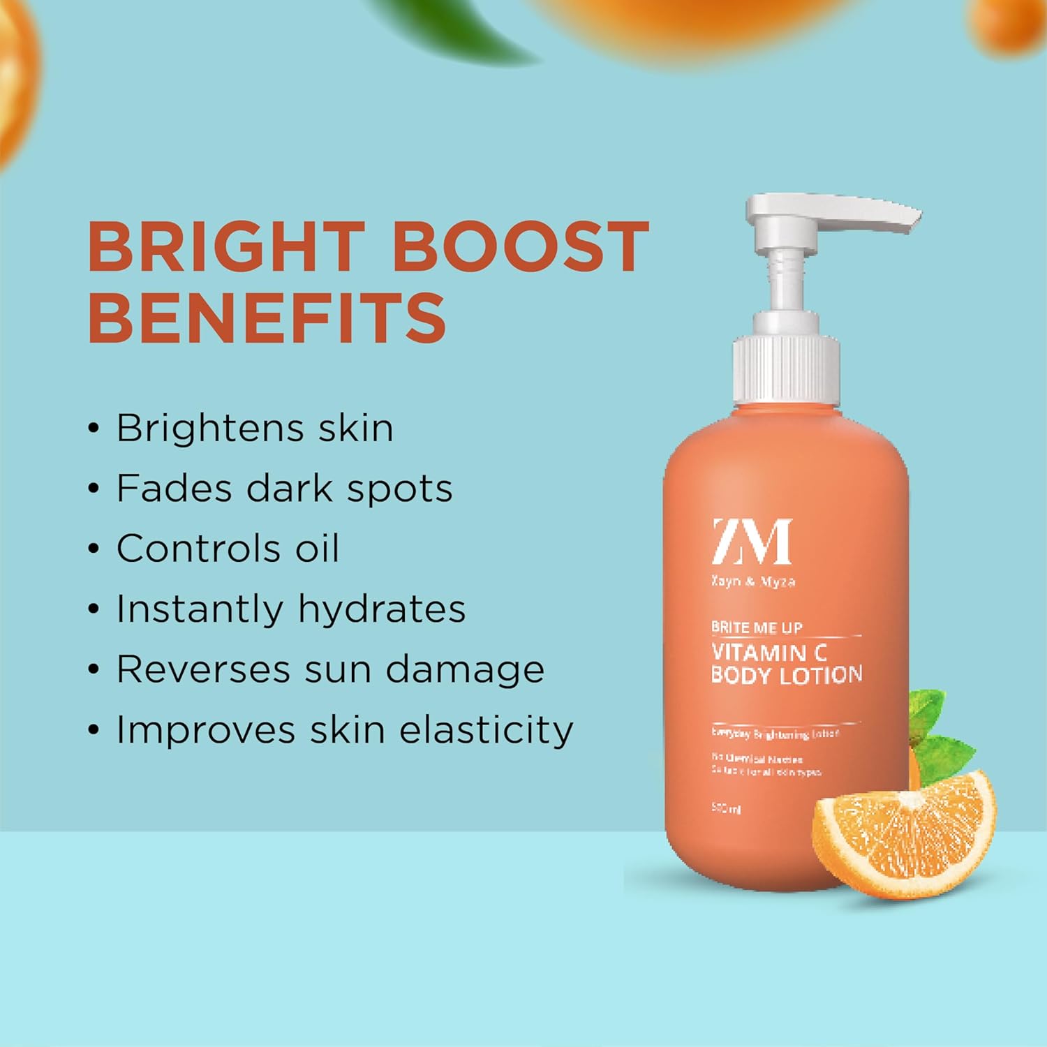 ZM Zayn & Myza Vitamin C Brightening Body Lotion for Glowing Skin - Hydrating & Even Skin Tone, Perfect for Daily Moisturizing & Summer Skincare Routine