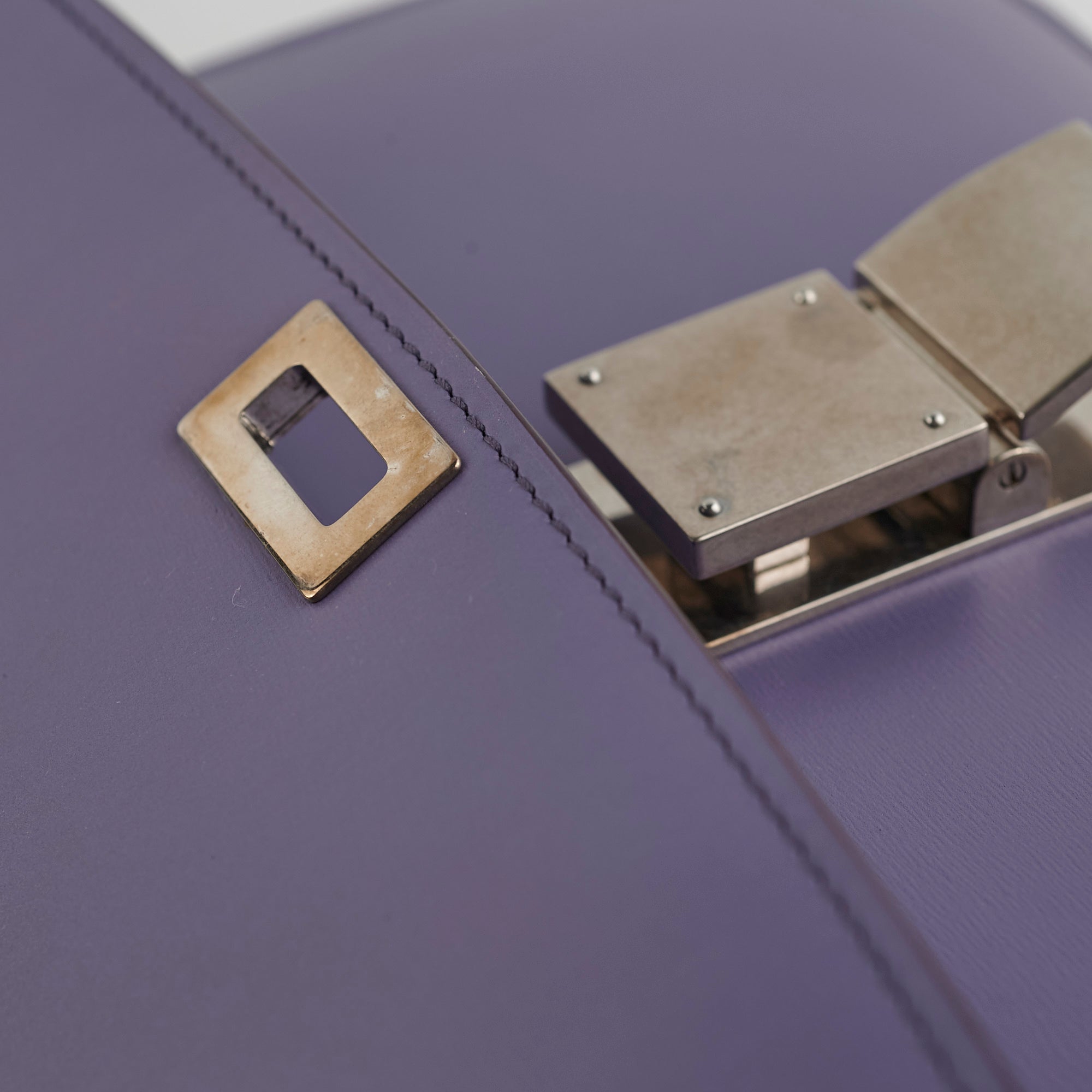 Celine Medium Purple Box Shoulder Bag for Women | Luxury Leather Crossbody Purse | Perfect for Work, Travel & Evening Out