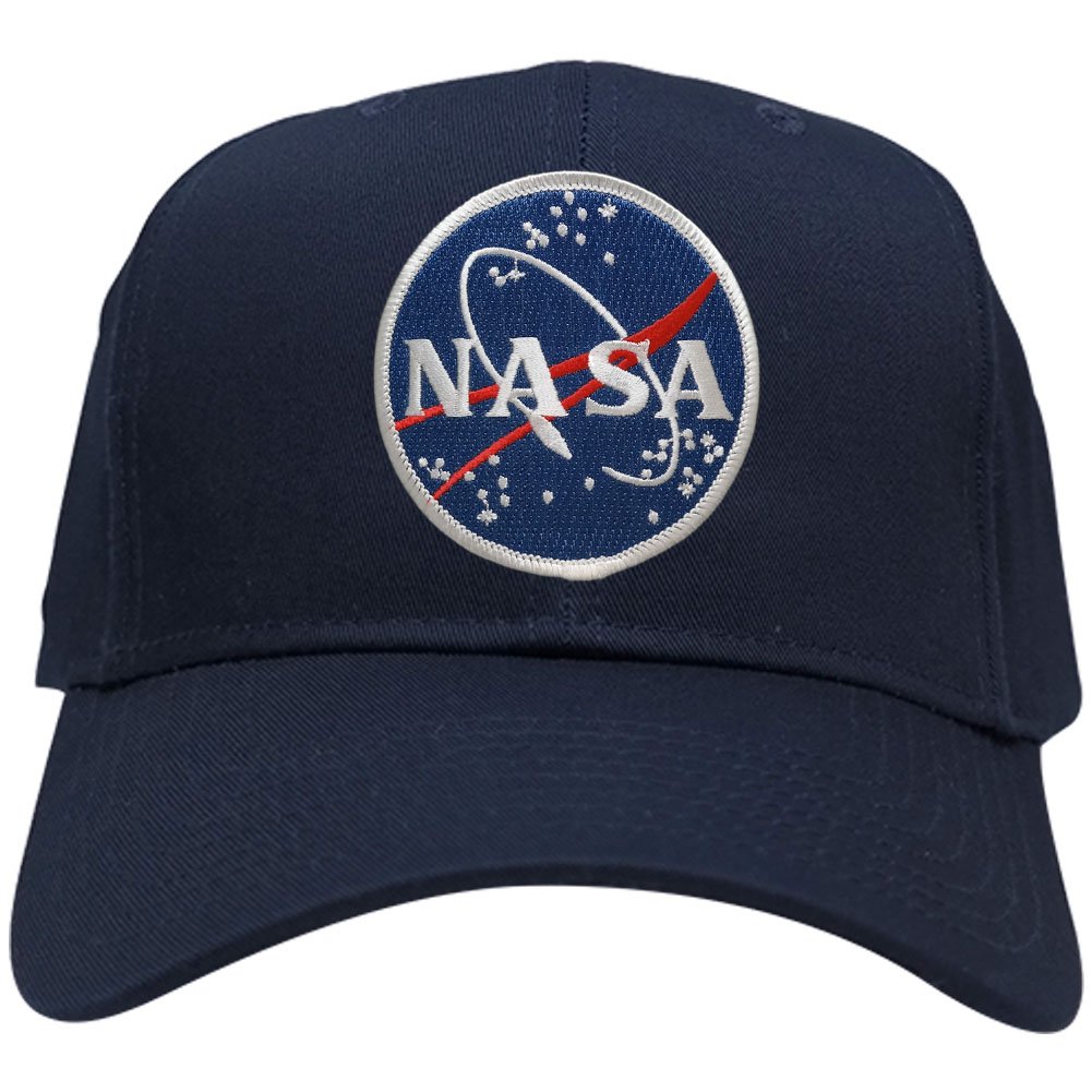 NASA Space Meatball Embroidered Iron-On Patch Snapback Cap - Astronaut Hat for Space Enthusiasts, Science Lovers & Cosplay Costume Accessories