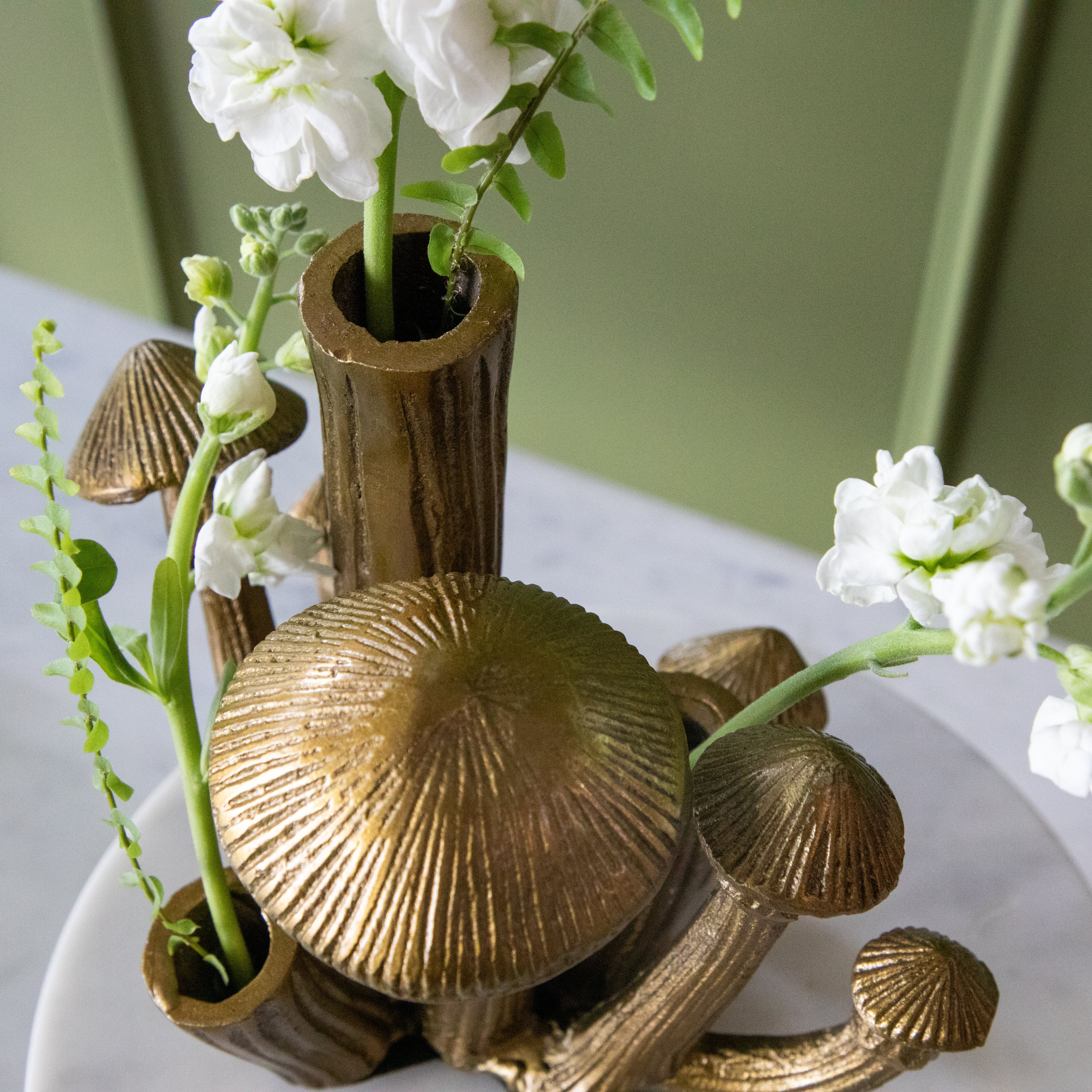 Clustered Mushroom Bud Vase - Elegant Floral Centerpiece for Home Decor, Wedding & Party Arrangements