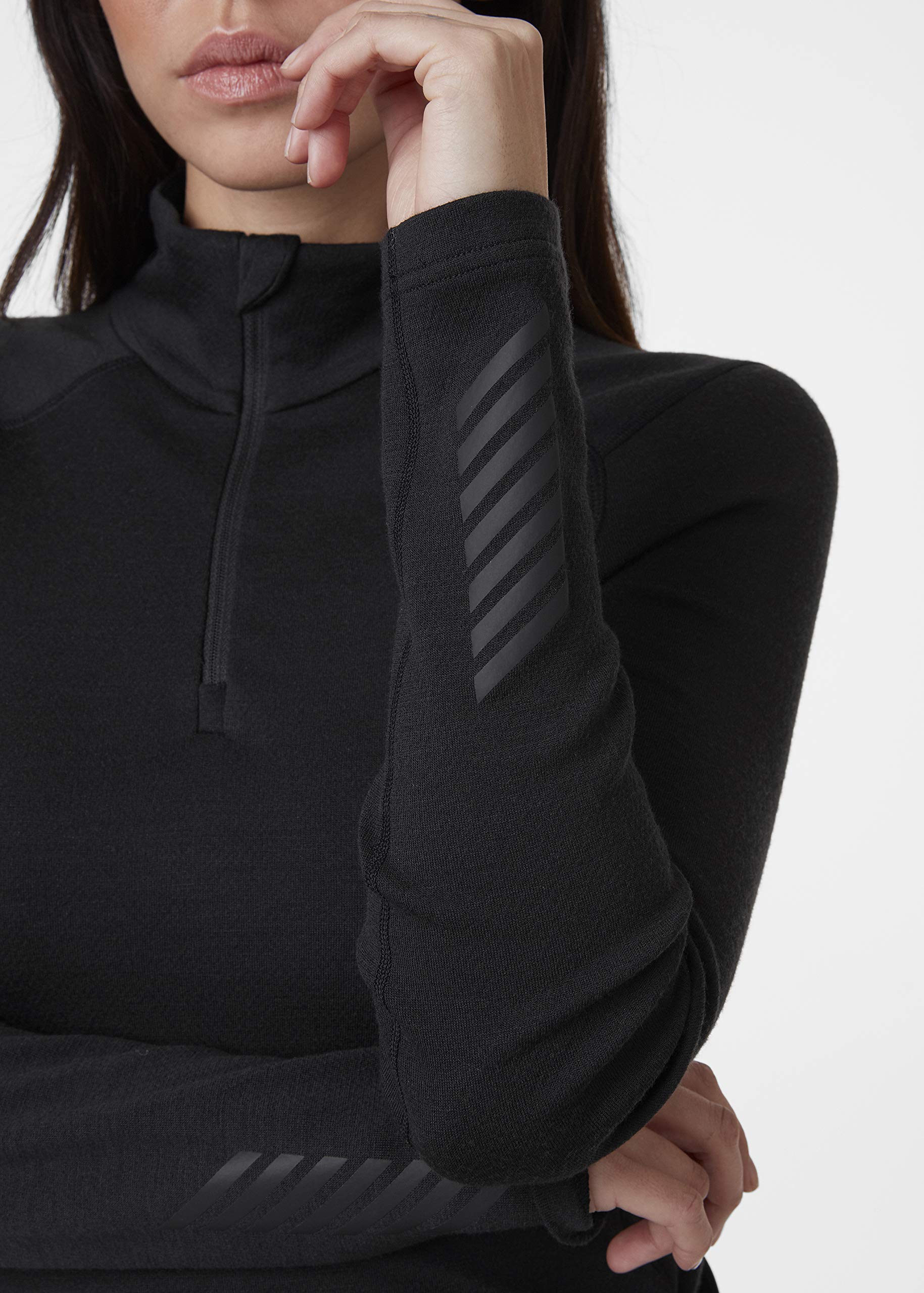 Helly-Hansen Women's LIFA Merino Midweight Half-Zip Base Layer - Warm Thermal Underwear Shirt for Hiking, Skiing & Outdoor Activities
