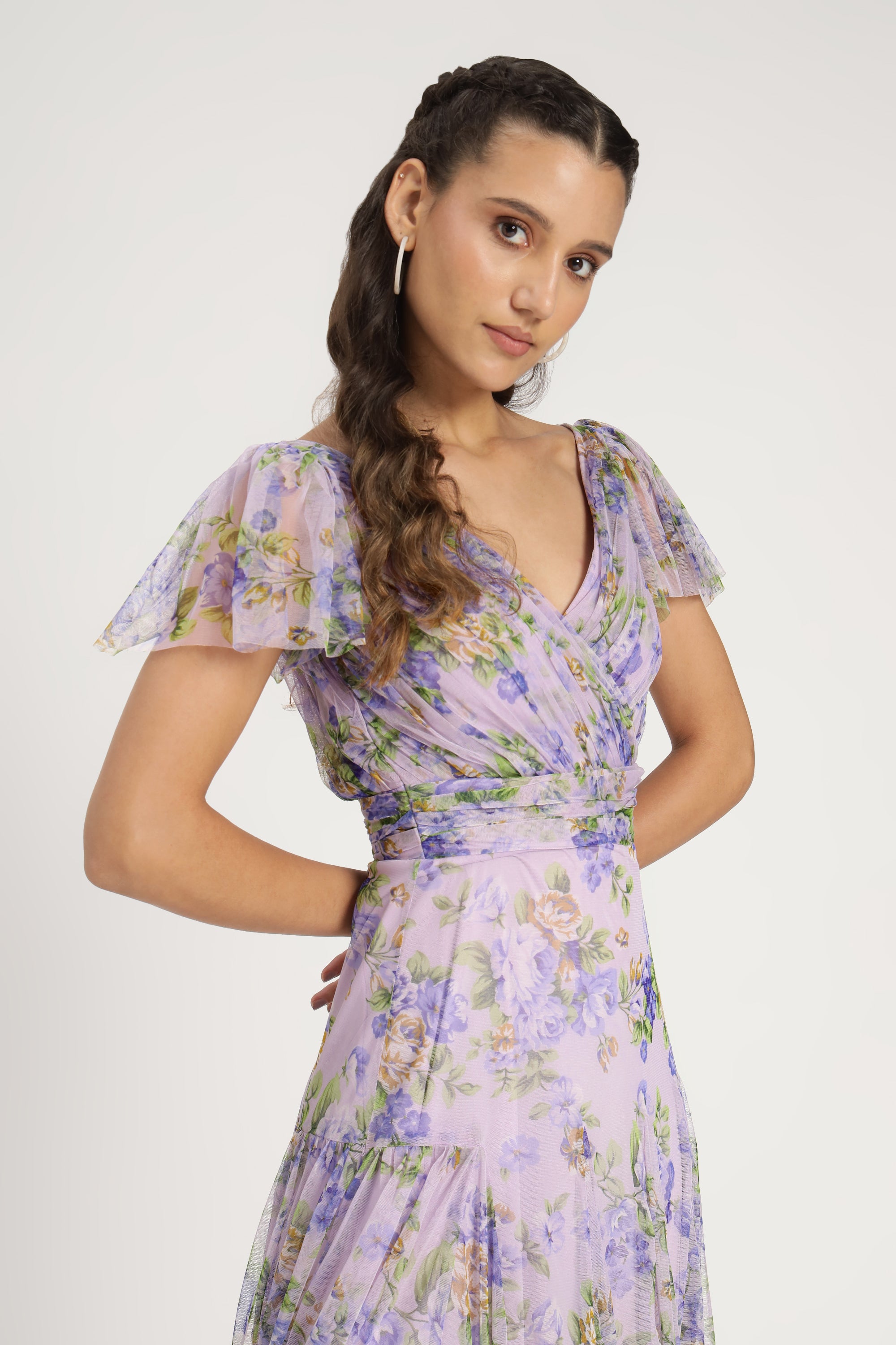 Gally Maxi Dress in Lilac Print - Floral Summer Dress for Women | Perfect for Beach Vacation, Date Night & Casual Outings