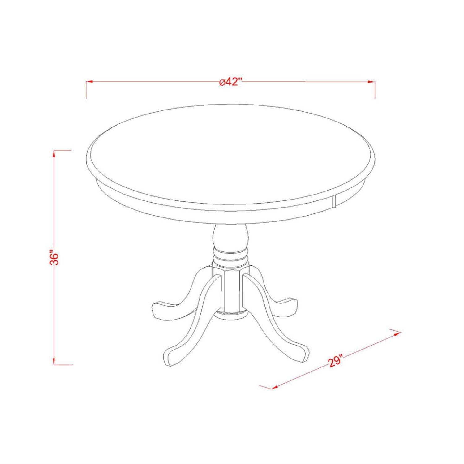 East West Furniture 3-Piece Counter Height Dining Set - 42