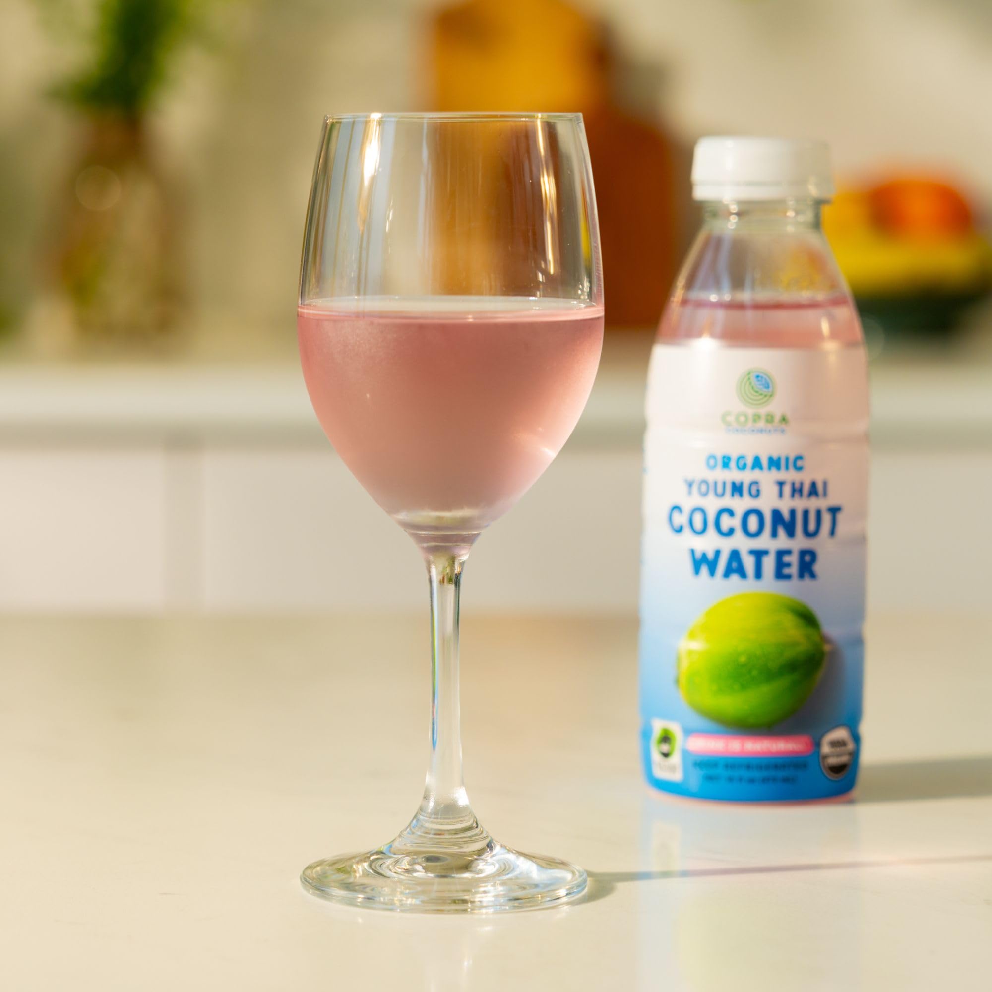 Organic Frozen Young Thai Coconut Water - 100% Pure, Vegan, Non-GMO, Gluten-Free | Case of 6 x 16oz Bottles | Perfect for Hydration, Smoothies & Post-Workout Recovery