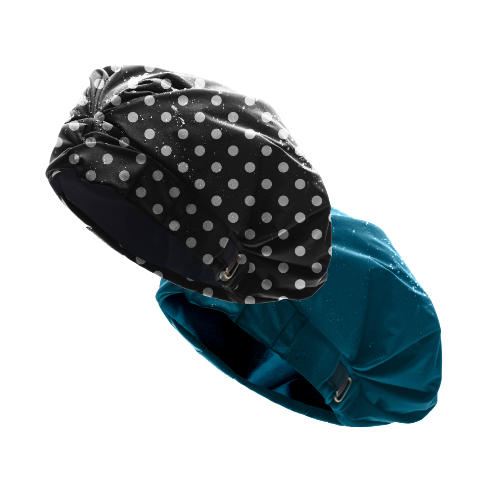 BOGO 50% Off - Hairbrella Satin Lined Shower Cap XL - Extra Large Waterproof Hair Protection for Bath & Shower - Perfect for Curly, Natural, or Long Hair Care