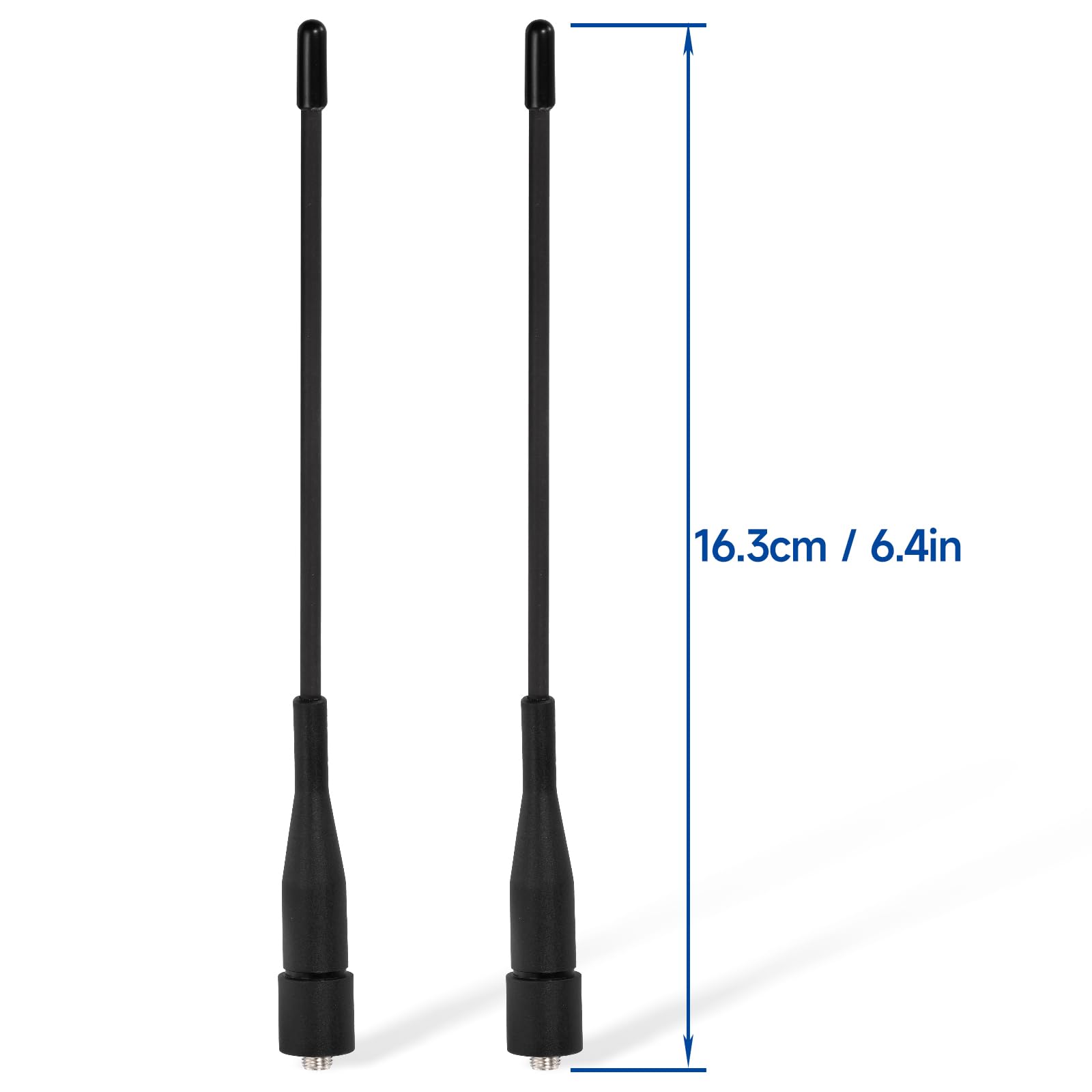 Eightwood 6in Dual Band VHF/UHF SMA Female Flexible Antenna (2-Pack) for Baofeng UV-5R, UV-82 & Yaesu FT-65 Handheld Radios - Perfect for Hiking, Camping & Emergency Communication