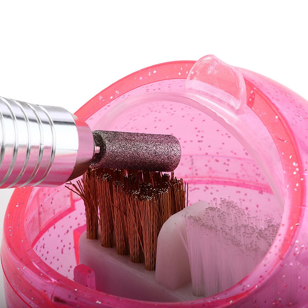 Anself Nail Drill Bit Cleaning Kit - Portable Metal & Plastic Brush Set for Nail Art Tools Maintenance | Perfect for Home, Salon & Professional Nail Technicians