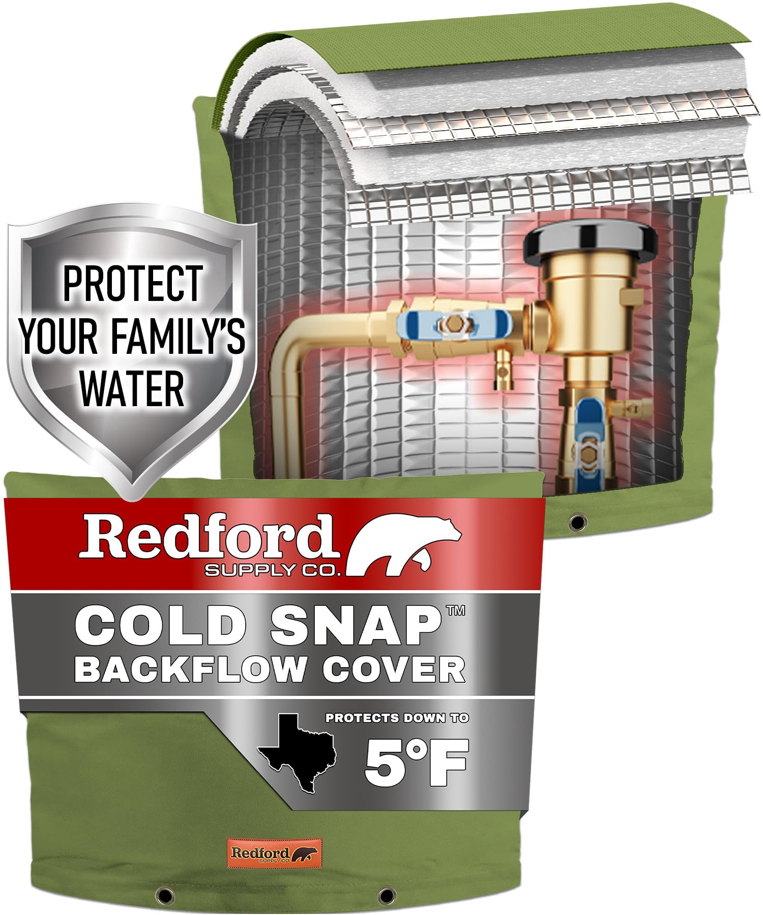 Redford Supply Co. Cold Snap (5°F) Backflow Preventer Insulation Cover - 60