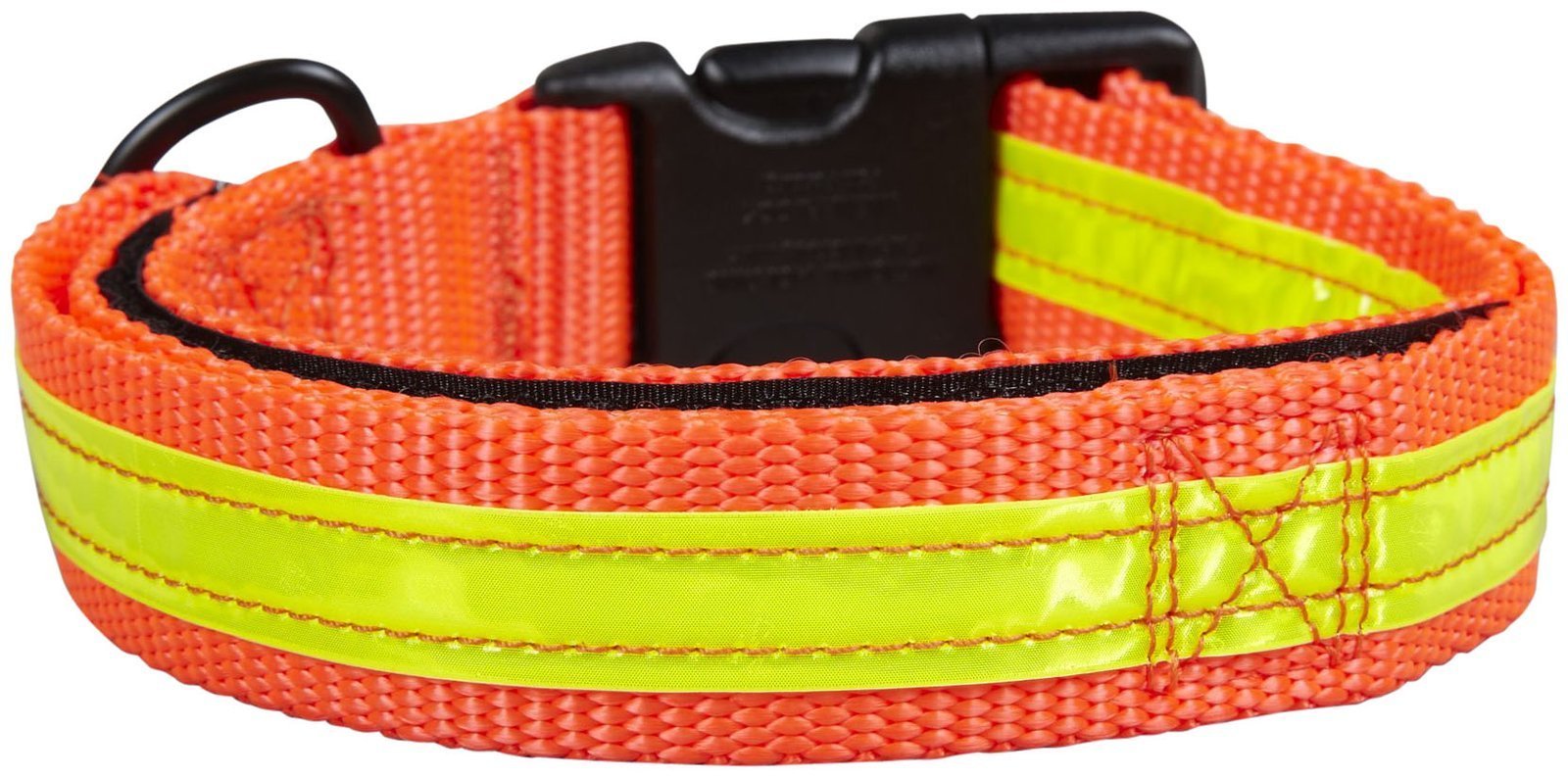 LED Reflective Dog Collar with Leash - Adjustable 15-18 Inch, Orange - Waterproof & Durable for Night Walks, Jogging, and Outdoor Adventures