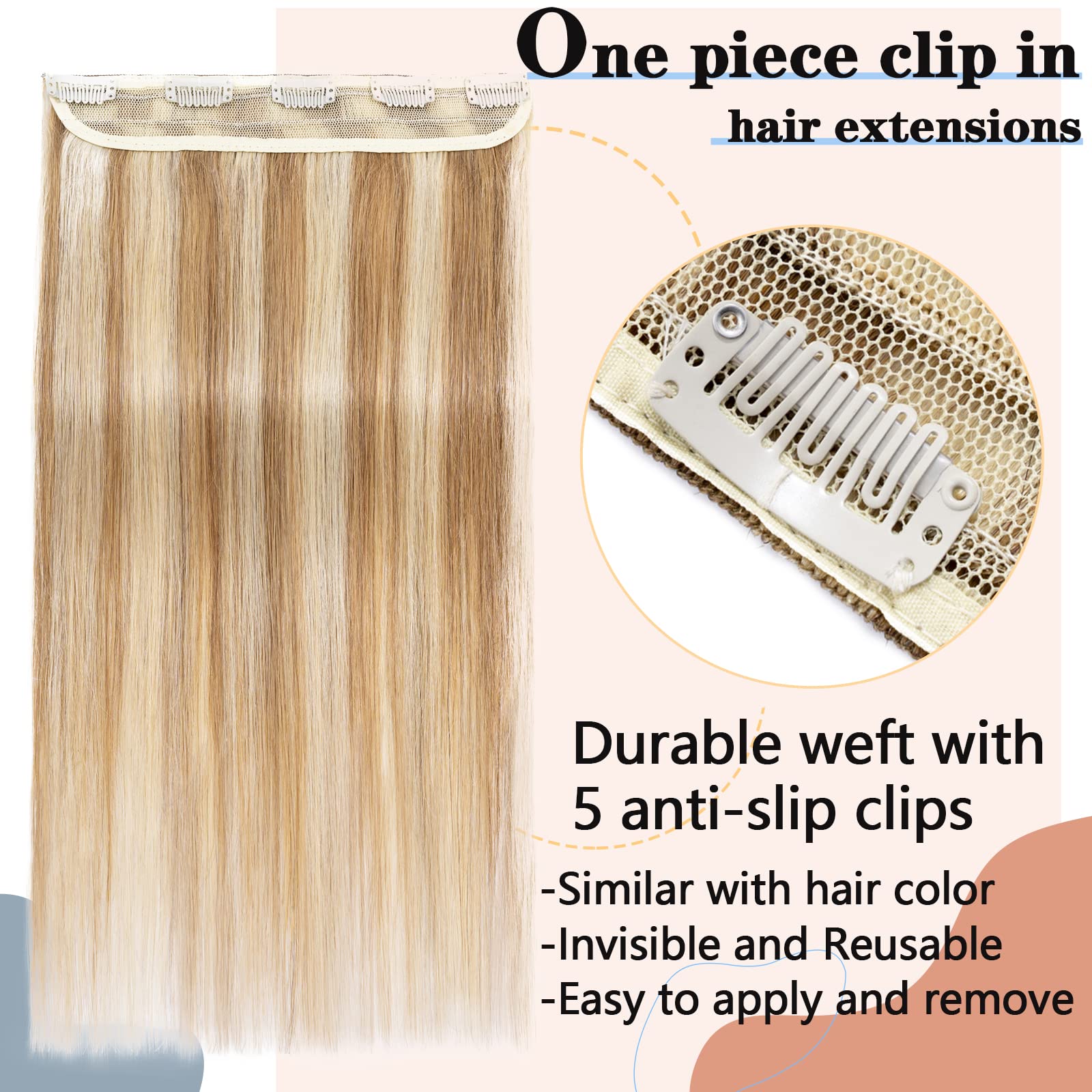 Clip in Human Hair Extensions - 18