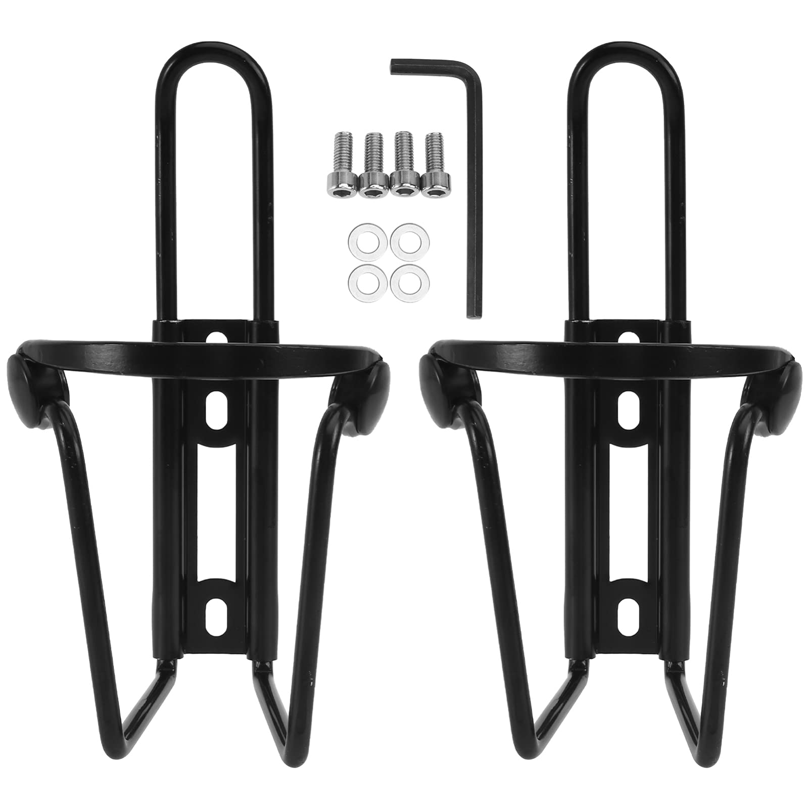 WINOMO 2 Pack Bike Water Bottle Holder - Universal Bicycle Water Bottle Cage with Mounting Screws for Mountain, Road & Commuter Bikes - Perfect for Cycling, Hiking & Outdoor Sports