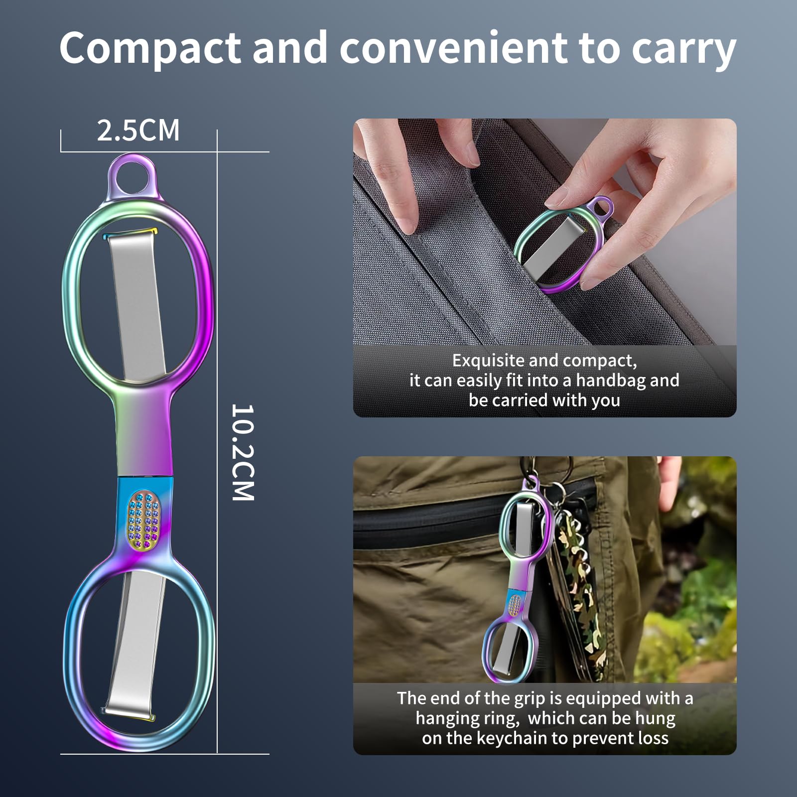 Portable Stainless Steel Folding Scissors - 2 Pack Mini Travel Scissors for Crafting, Office, Outdoor & Home Use | Compact Pocket-Sized Design for Camping, Sewing & Everyday Carry