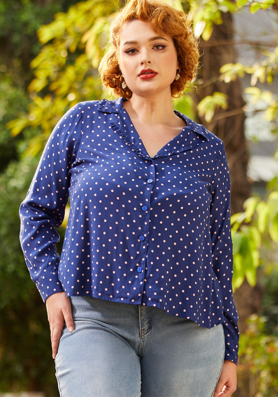 Starlet Power Button Down Top - Women's Stylish Casual Shirt for Work & Everyday Wear | Perfect for Office, Outings & Layering