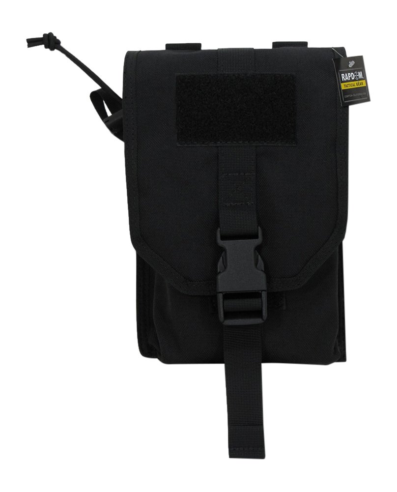 Tactical Utility Pouch with Cover - Durable Military Molle Pouch for Outdoor, Hiking, Camping & Survival Gear Organization (Black) - Perfect for Tactical Vests, Backpacks & Bug Out Bags
