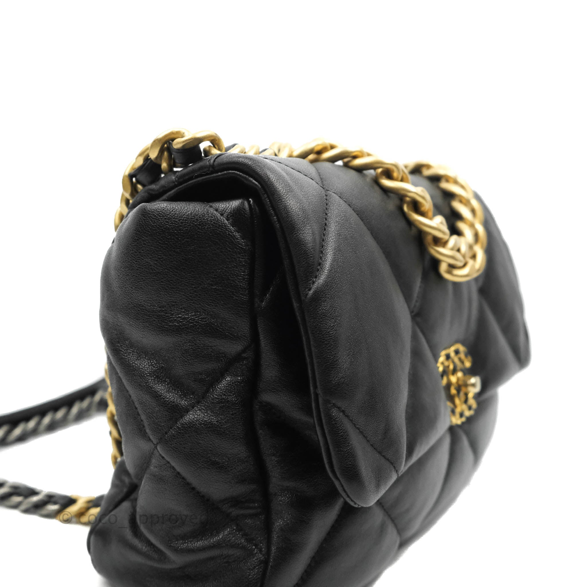 Chanel 19 Medium Flap Bag in Black Goatskin Leather with Mixed Hardware - Perfect for Everyday Luxury & Special Occasions