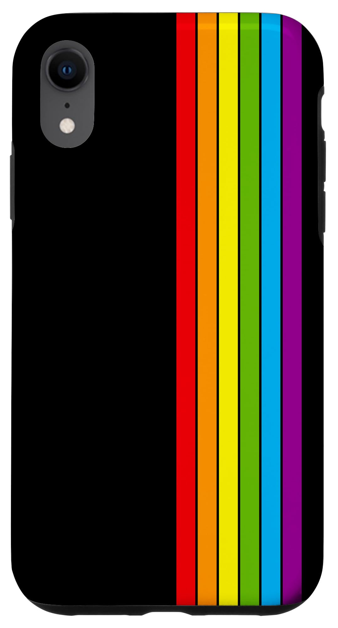 iPhone XR Case - LGBT Rainbow Flag Design, Gay Pride Gift for Boys & Girls - Durable Protective Phone Cover for Daily Use, Travel & Events
