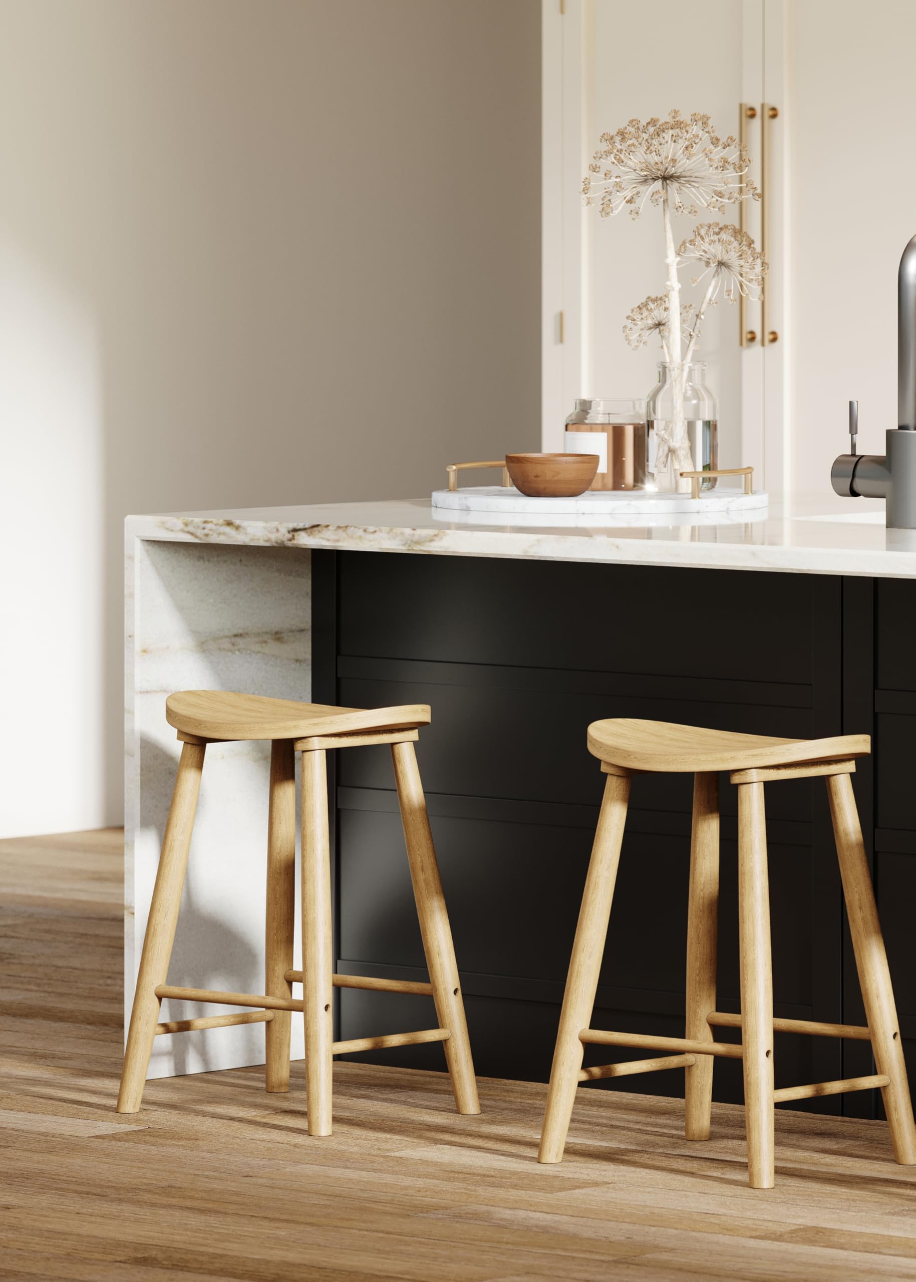 Modern Farmhouse Wood Bar Stool - 26