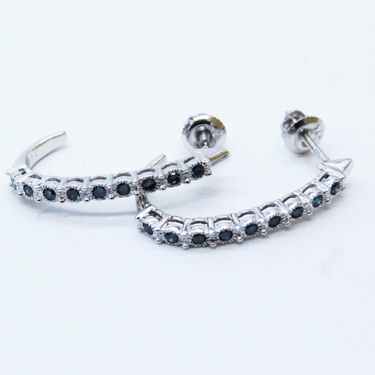 Dazzlingrock Collection 0.25 Carat (ctw) Sterling Silver Hoop Earrings for Women - 1/4 CT Diamond Studded Elegant Jewelry - Perfect for Parties, Weddings & Everyday Wear