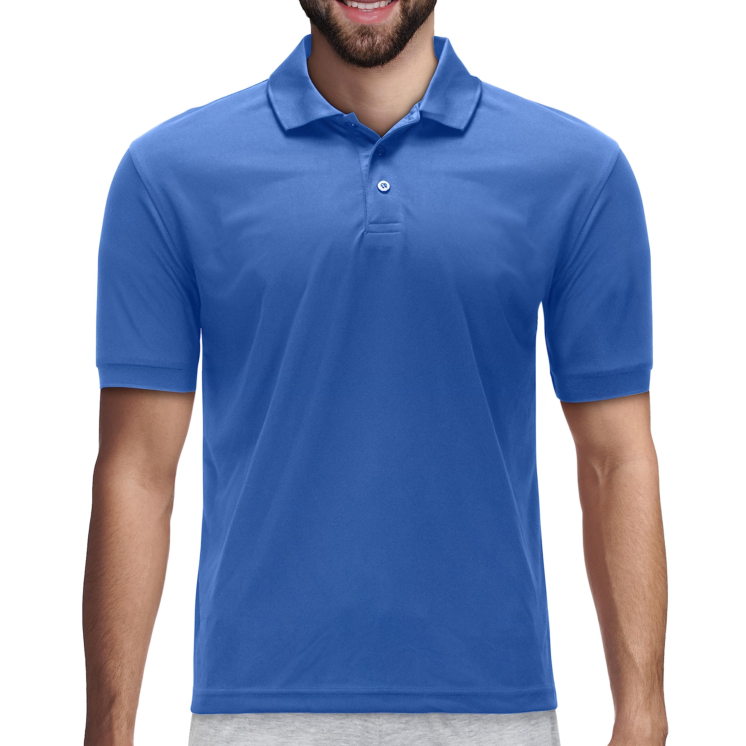 Premium Moisture-Wicking Men's Polo Shirt - Quick-Dry, Breathable & Comfortable for Golf, Work & Outdoor Activities