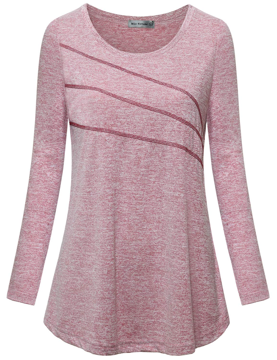 MISS FORTUNE Women's Workout Tops - Breathable Moisture Wicking Active Shirts for Yoga, Running, Gym & Hiking | Comfortable Fitness Apparel for Women | Perfect for Yoga Classes, Outdoor Adventures & Daily Workouts