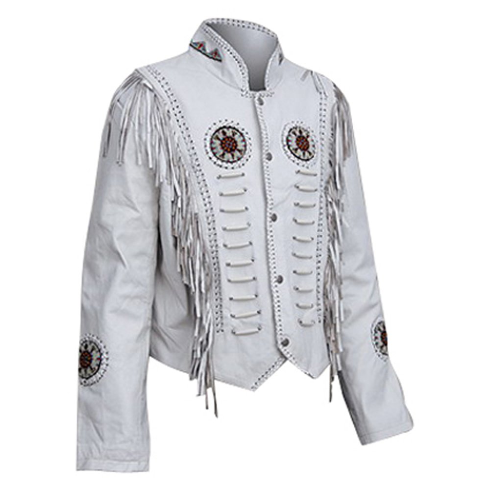 Classyak Women's Western Fringe & Bone Embroidered Suede Leather Jacket – A Grade Quality for Cowgirl Style & Country Fashion | Perfect for Rodeo, Concerts & Outdoor Adventures