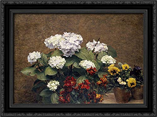Canvas Art in a Black Ornate Wood Frame