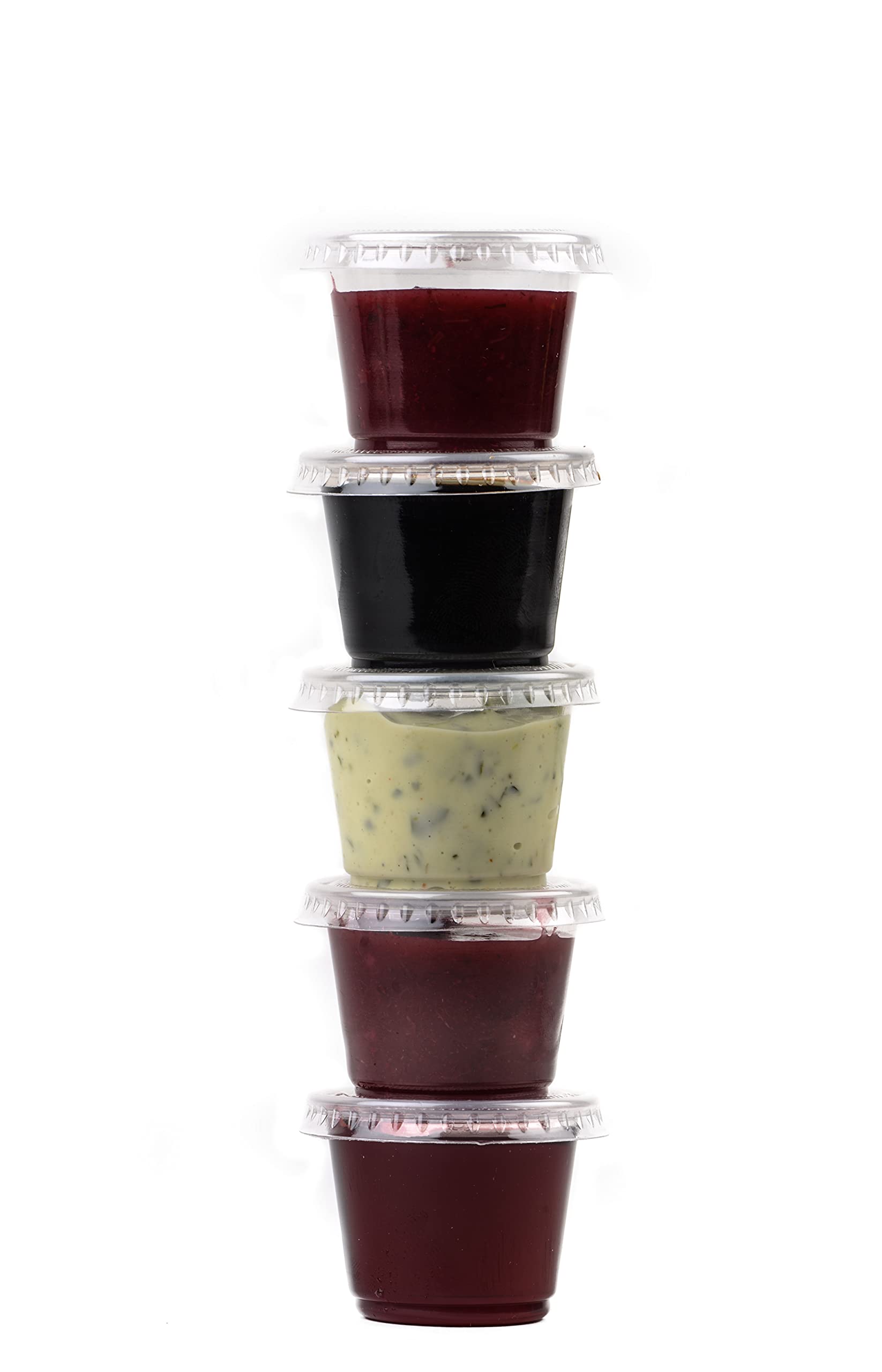 EcoQuality [6000 Pack] 2 Oz Leak-Proof Plastic Condiment Cups with Lids - Perfect for Sauces, Dressings, Slime, Jelly Shots & Food Storage | Great for Restaurants, Catering, Parties & Home Use