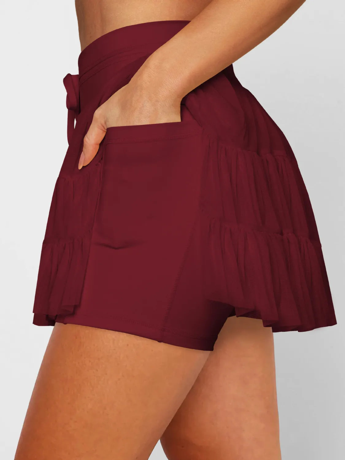 High Waist Skort with Pockets - Women's Athletic Tennis Skirt for Running, Golf & Yoga | Comfortable Stretchy Workout Skirt with Side Pockets
