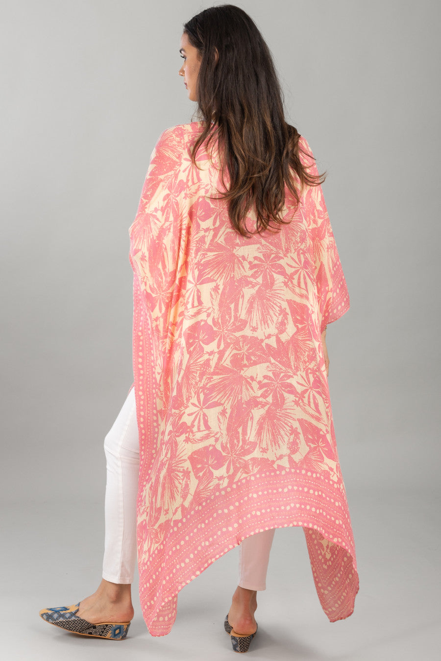 Stylish Tropical Print Kimono Robe - Lightweight Summer Cover Up for Women - Perfect for Beach, Pool, and Vacation Wear