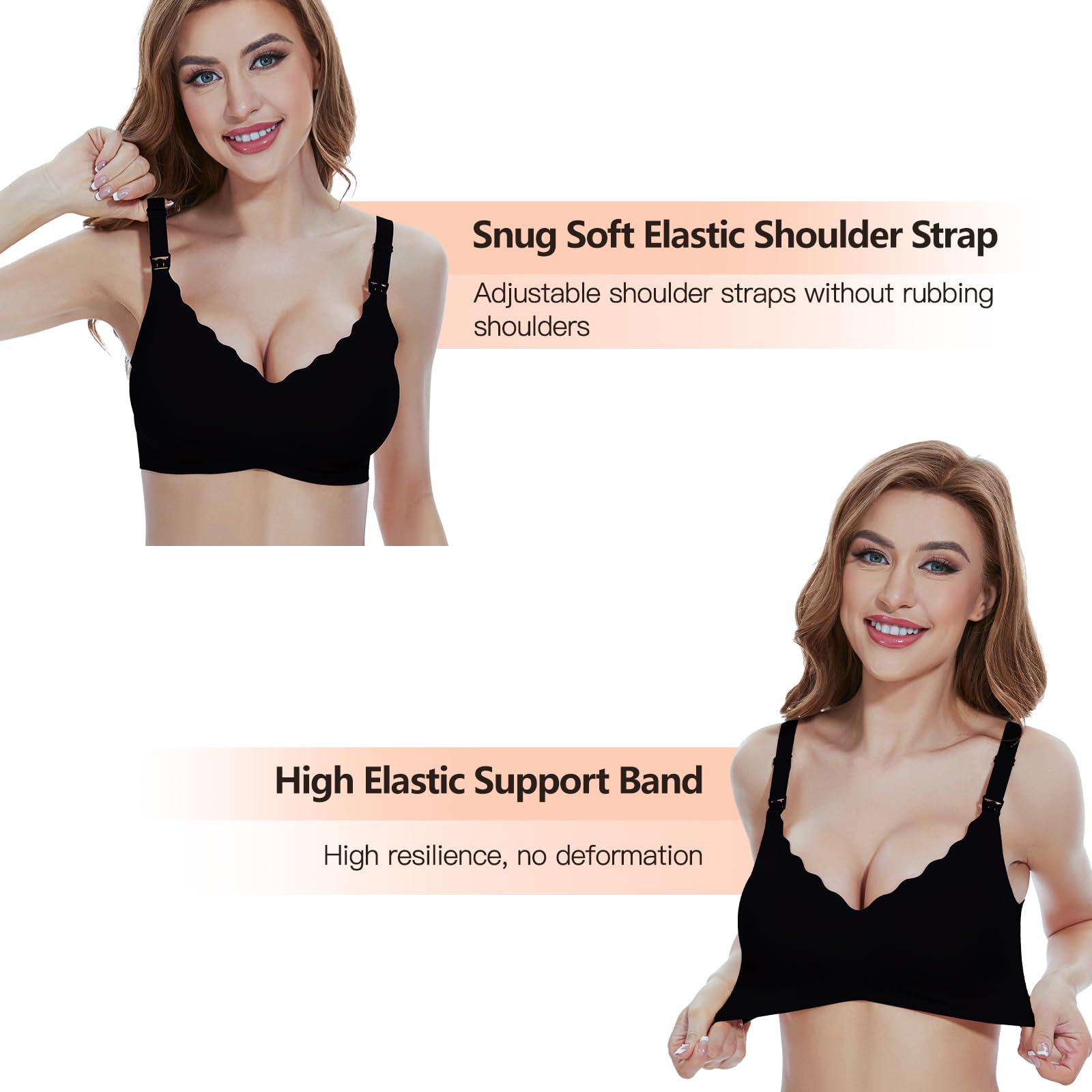 Best Nursing Bras for Breastfeeding - Seamless Maternity Bra for Pregnancy & Nursing - Ultra Comfortable Sleep Bralette for Women - Perfect for Nighttime Nursing & Postpartum Recovery