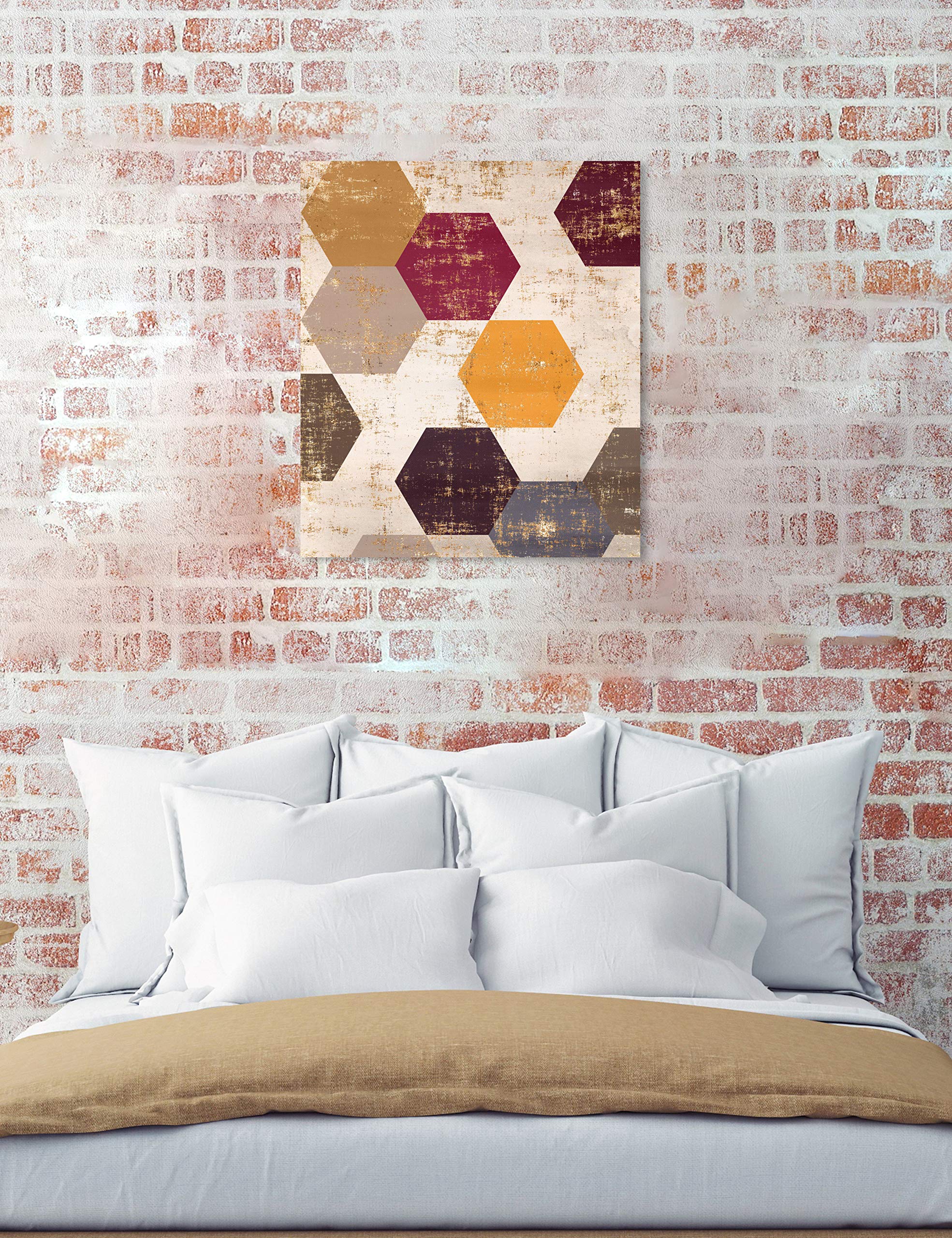 Abstract Wall Art Canvas Print 'Queen Bee Warm' by Oliver Gal Artist Co. - 36