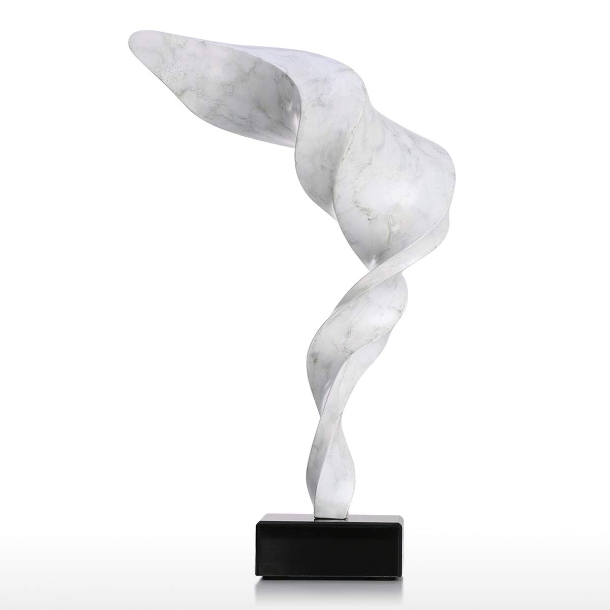 YZDSBD Modern Abstract Resin Sculpture - Vivid Wind Figurine with Marble Base, Elegant Home Decor Artwork for Living Room, Office & Gift