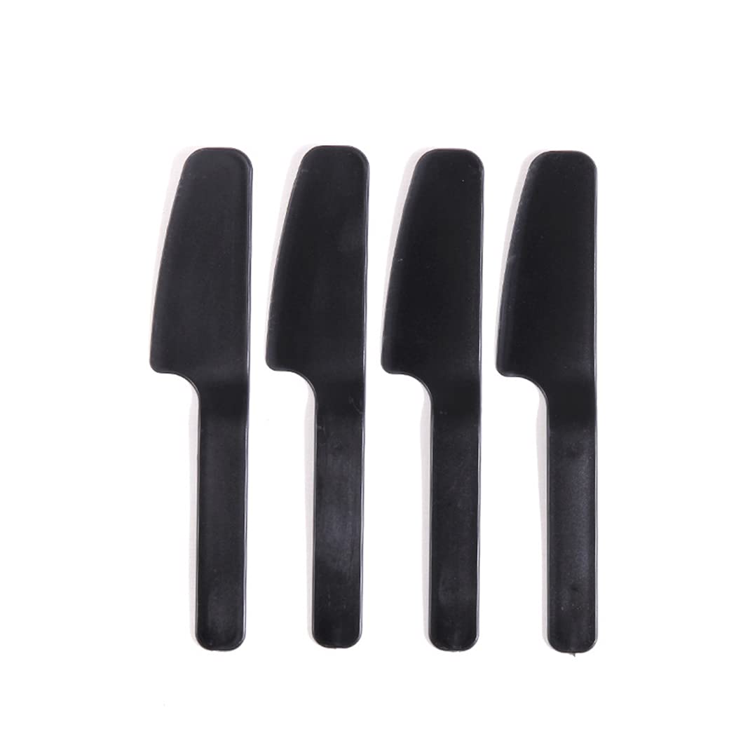 HOIRIX 20-Pack Heavyweight Black Disposable Plastic Knives - Durable Cutlery for Parties, Picnics, BBQs & Catering Events