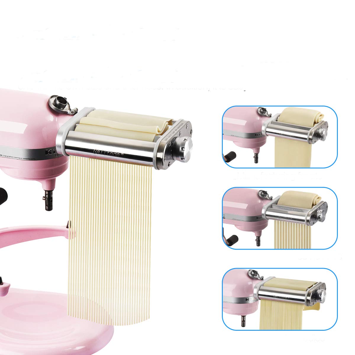 Galifode 3-in-1 Pasta Maker Machine with Pasta Sheet Roller, Dough Cutter & Fettuccine Cutter - Includes Cleaning Brush - Perfect for Homemade Italian Pasta, Dumplings & Noodles
