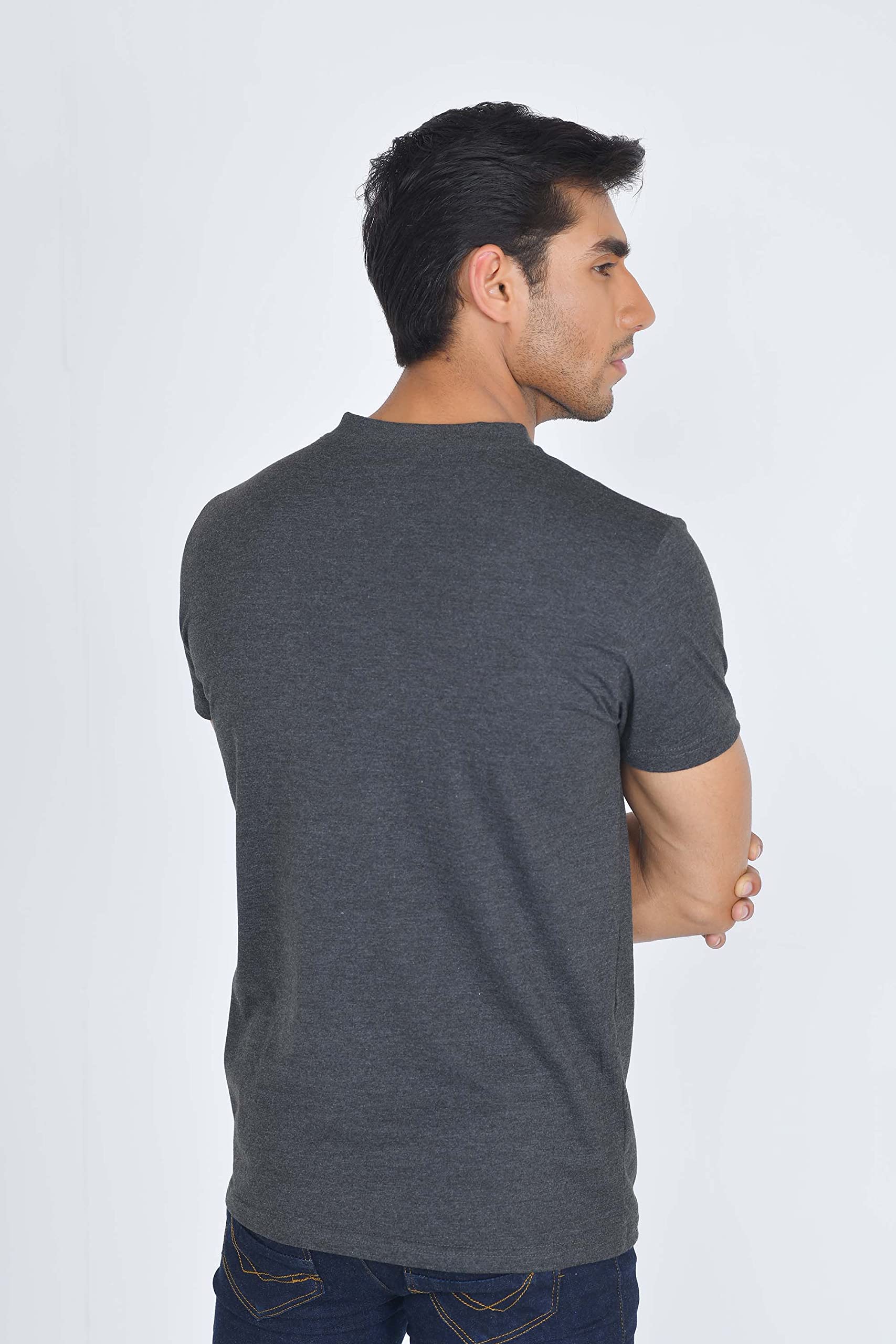 JRC Just Royal Clothing Pack of 4 Men's Short Sleeve V-Neck T-Shirts - Soft Cotton Casual Tees for Everyday Wear | Gym, Lounge, Streetwear