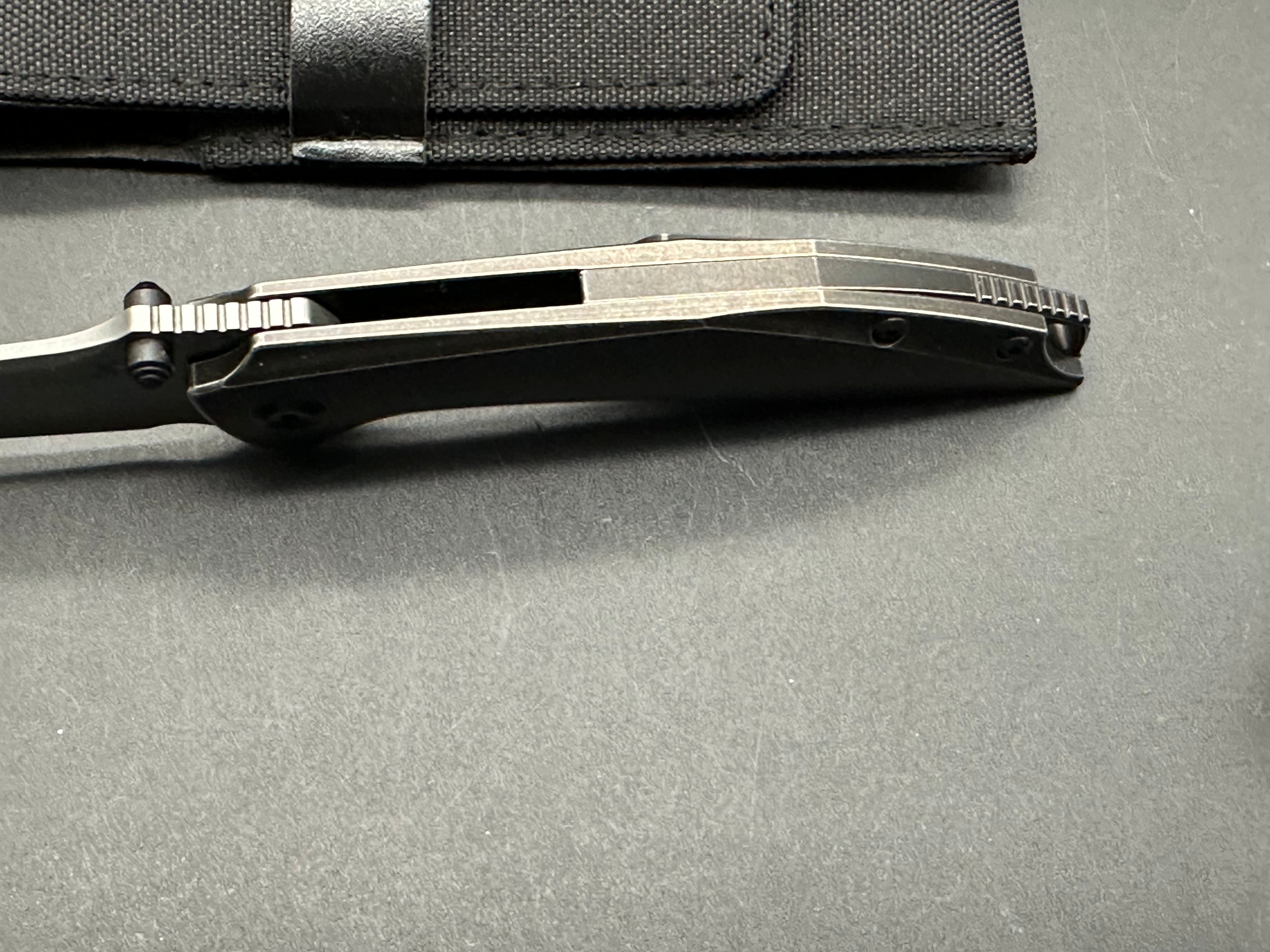 KANSEPT BAKU Titanium Handle Damascus Steel Folding Pocket Knife - EDC, Outdoor Camping & Survival Tool