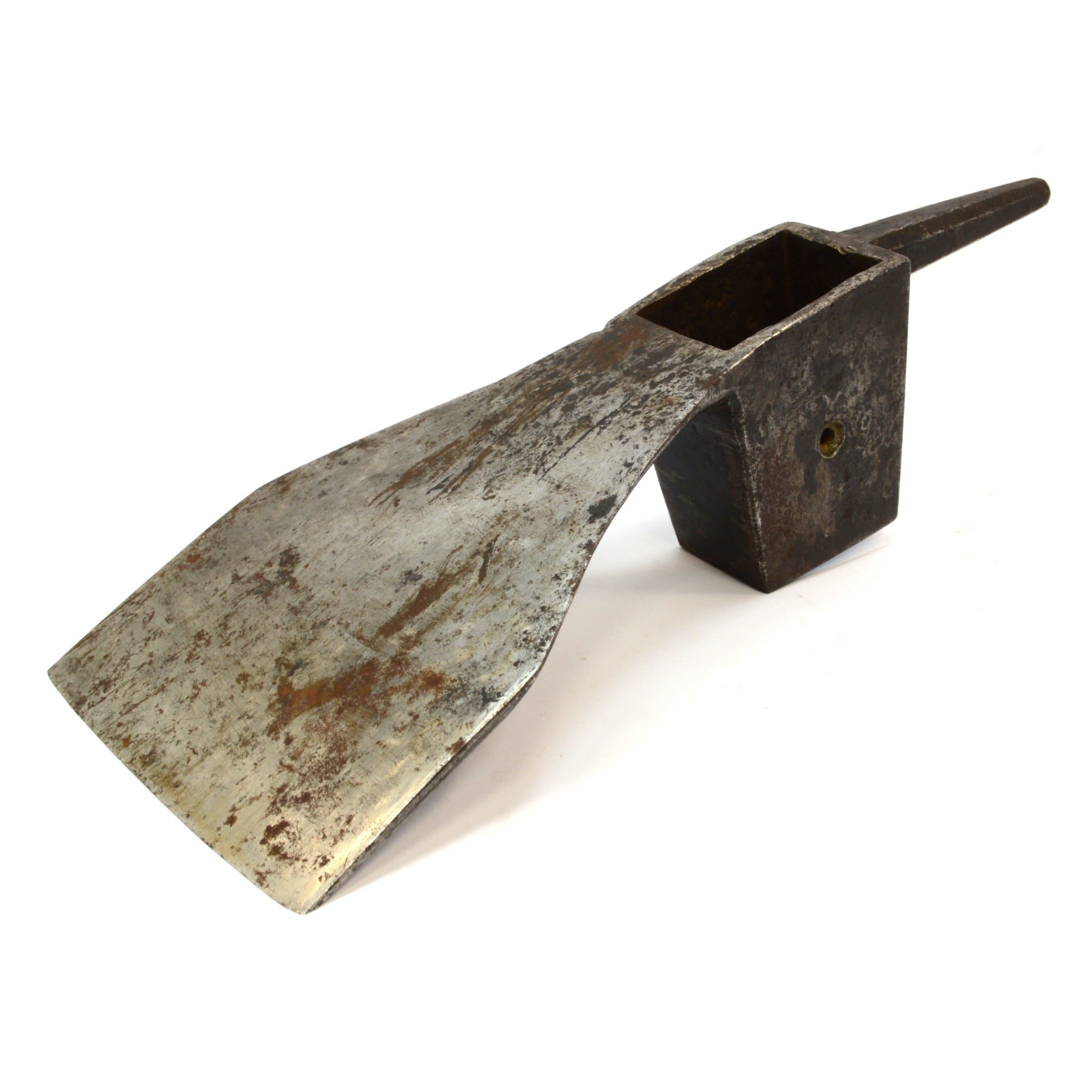 Antique SHIPWRIGHTS ADZE Woodworking Tool - L.H. WATTS New York Pole/Foot Adz Axe for Boat Building & Traditional Woodcraft