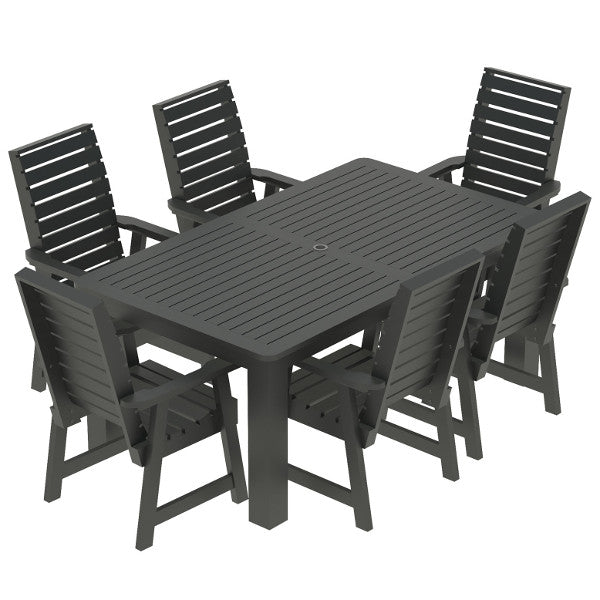 Glennville 7-Piece Dining Set - Modern Wooden Table & Chairs for Kitchen, Dining Room, Patio | Perfect for Family Meals & Entertaining Guests