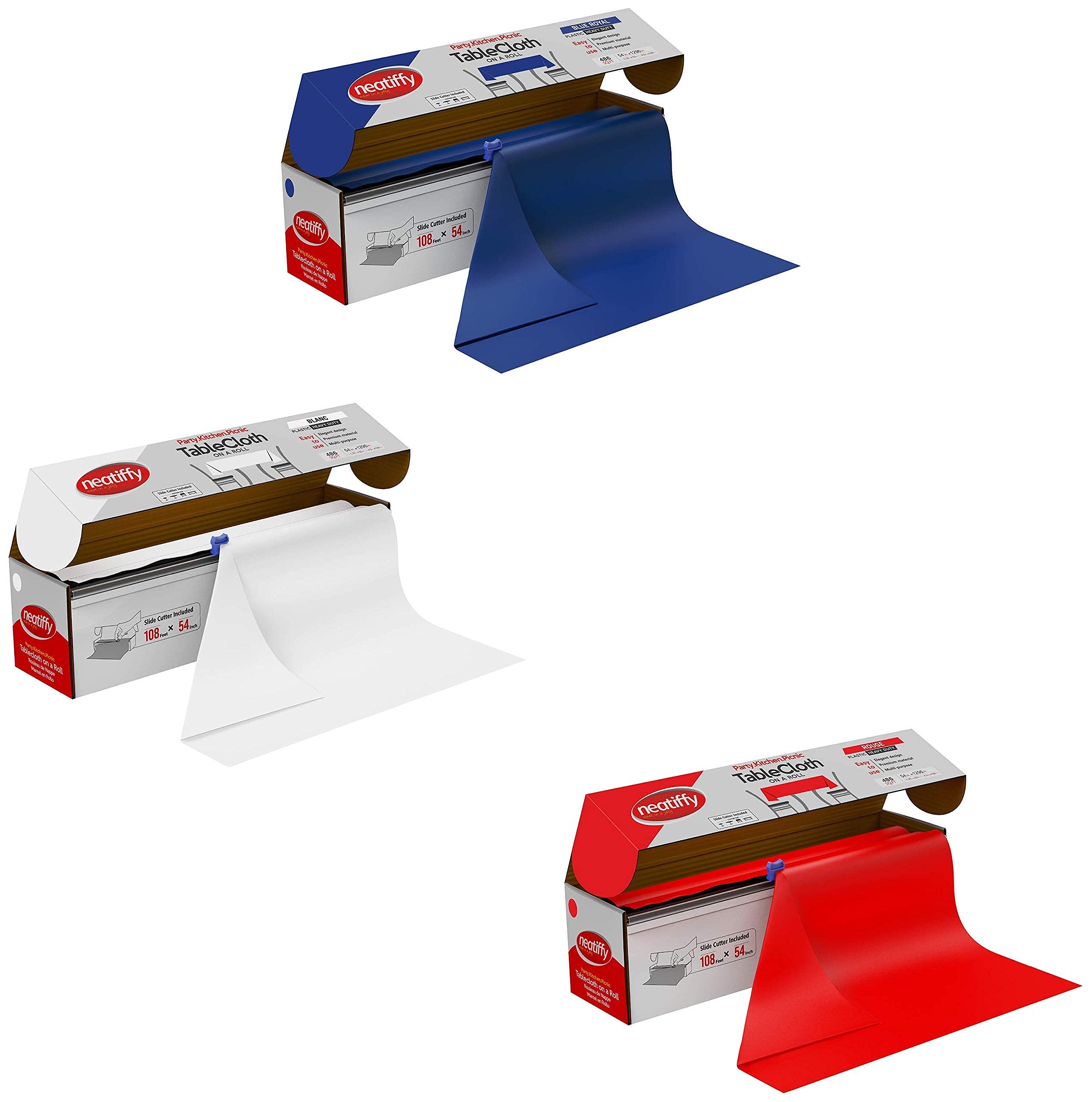 Neatiffy Disposable Plastic Tablecloth Roll - 54