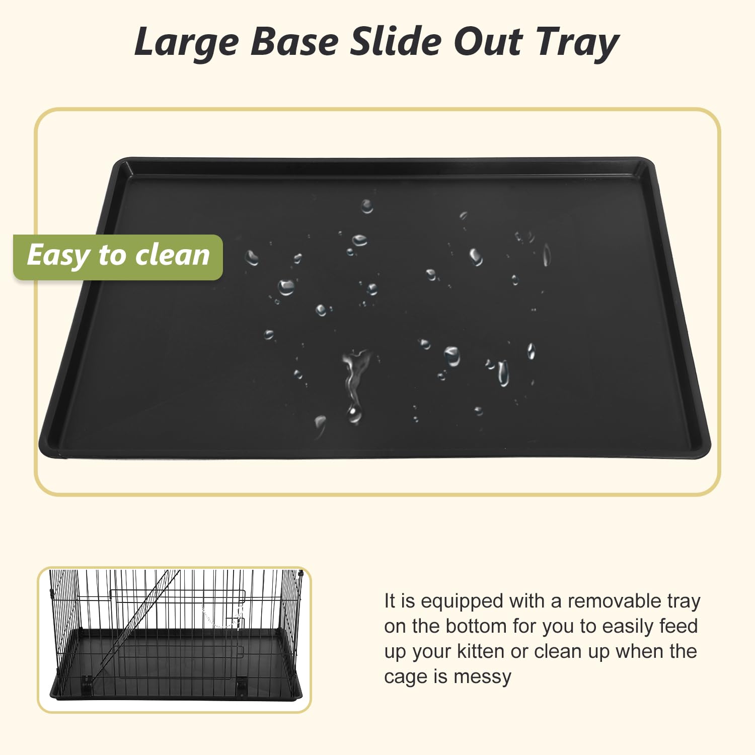 **FDW 3-Tier 67-Inch Collapsible Cat Cage - Indoor & Outdoor Cat Enclosure with Secure Lock, Hammock Bed, Front Doors, Ramp & Perching Shelves - Perfect for Playtime, Training & Safe Outdoor Exploration (Black)**