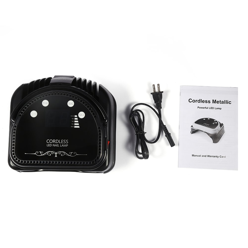 64W UV LED Nail Dryer Lamp - Cordless Rechargeable Manicure Light with Auto Sensor & 15/30/45/60s Timer - Professional Gel Polish Curing Tool for Home Salon & Nail Art - Perfect for DIY Manicures, Gel Extensions & Nail Art Designs