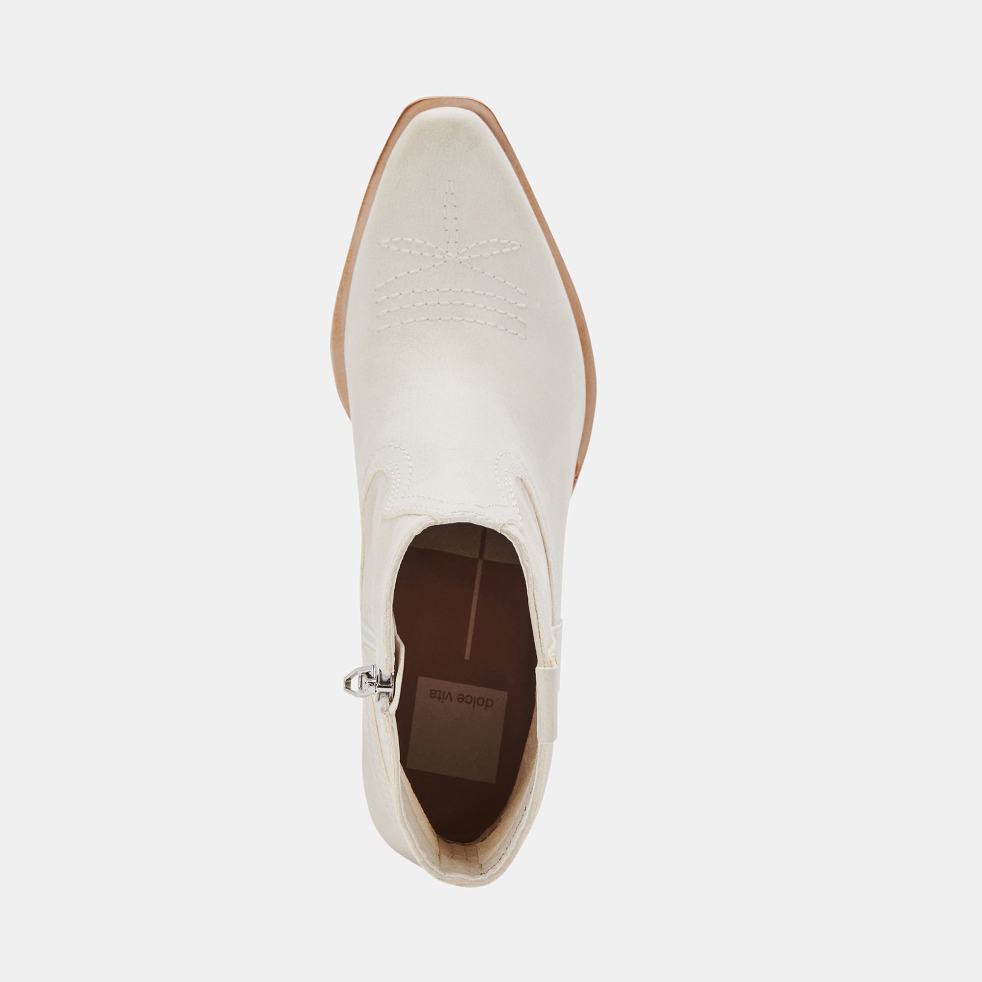 SILMA Women's Booties in Ivory Nubuck Leather - Comfortable Ankle Boots for Fall & Winter | Casual & Dressy Footwear for Work, Date Night & Everyday Wear