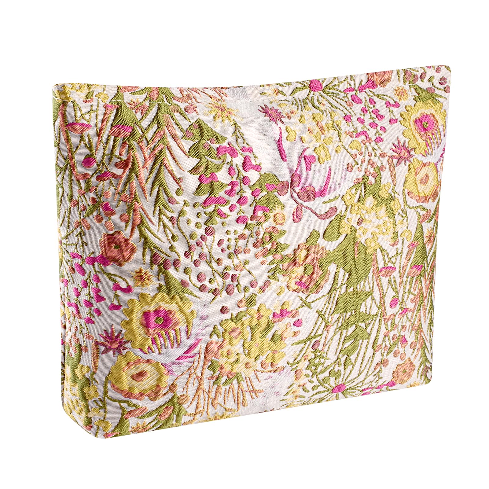 Floral Makeup Bag for Women - Large Capacity Cosmetic Organizer for Travel & Purse