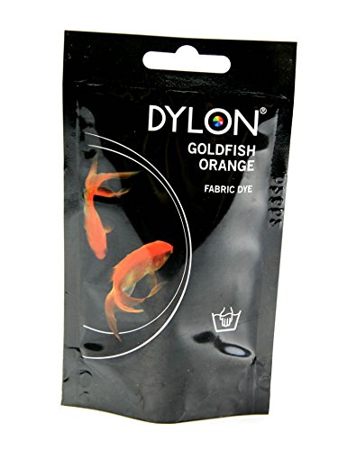 Dylon Hand Fabric Dye - Goldfish Orange (1.75oz) | Permanent Color for Cotton, Linen & More | DIY Clothes, Curtains & Home Decor Projects